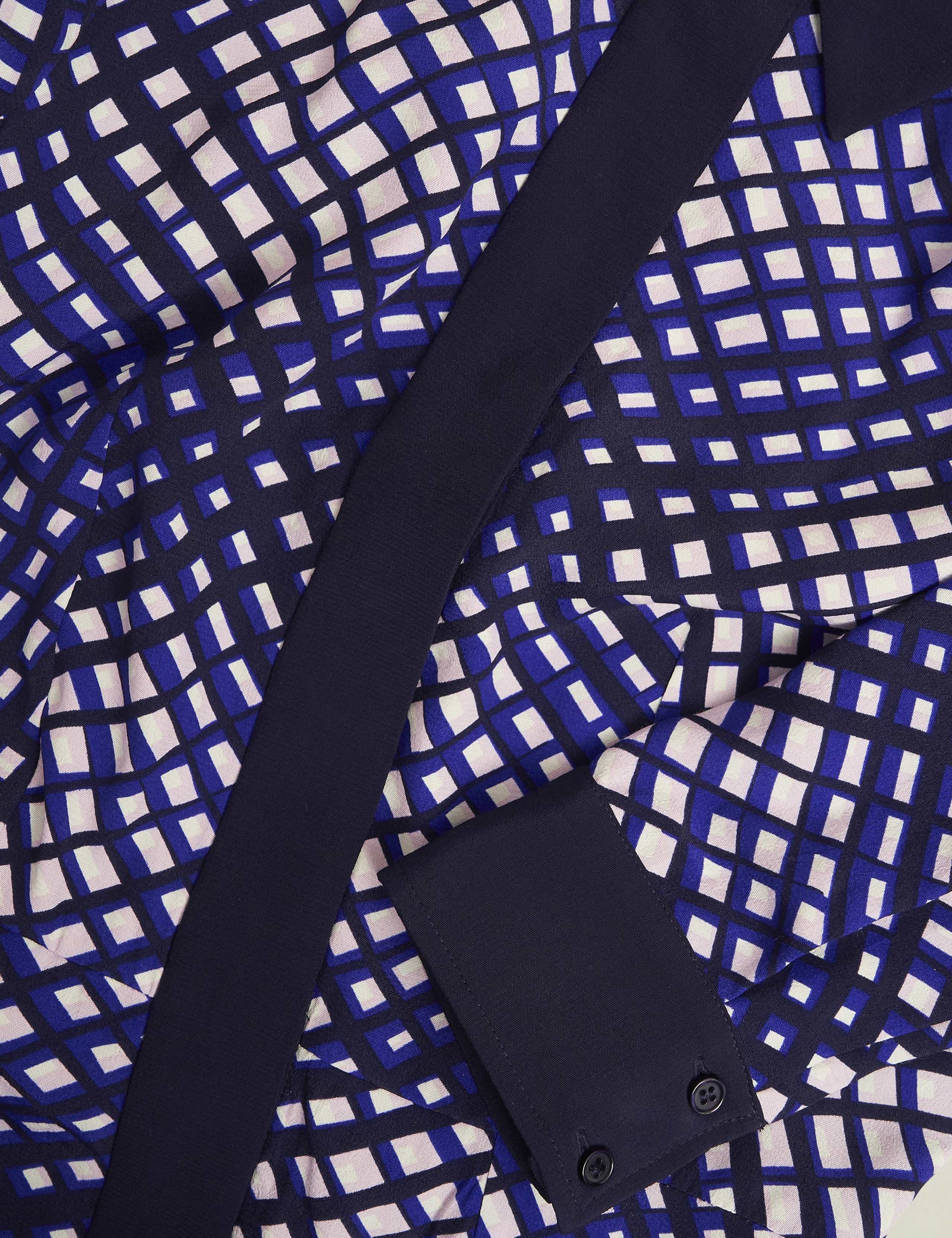 Checked Collared Midaxi Shirt Dress 7 of 7