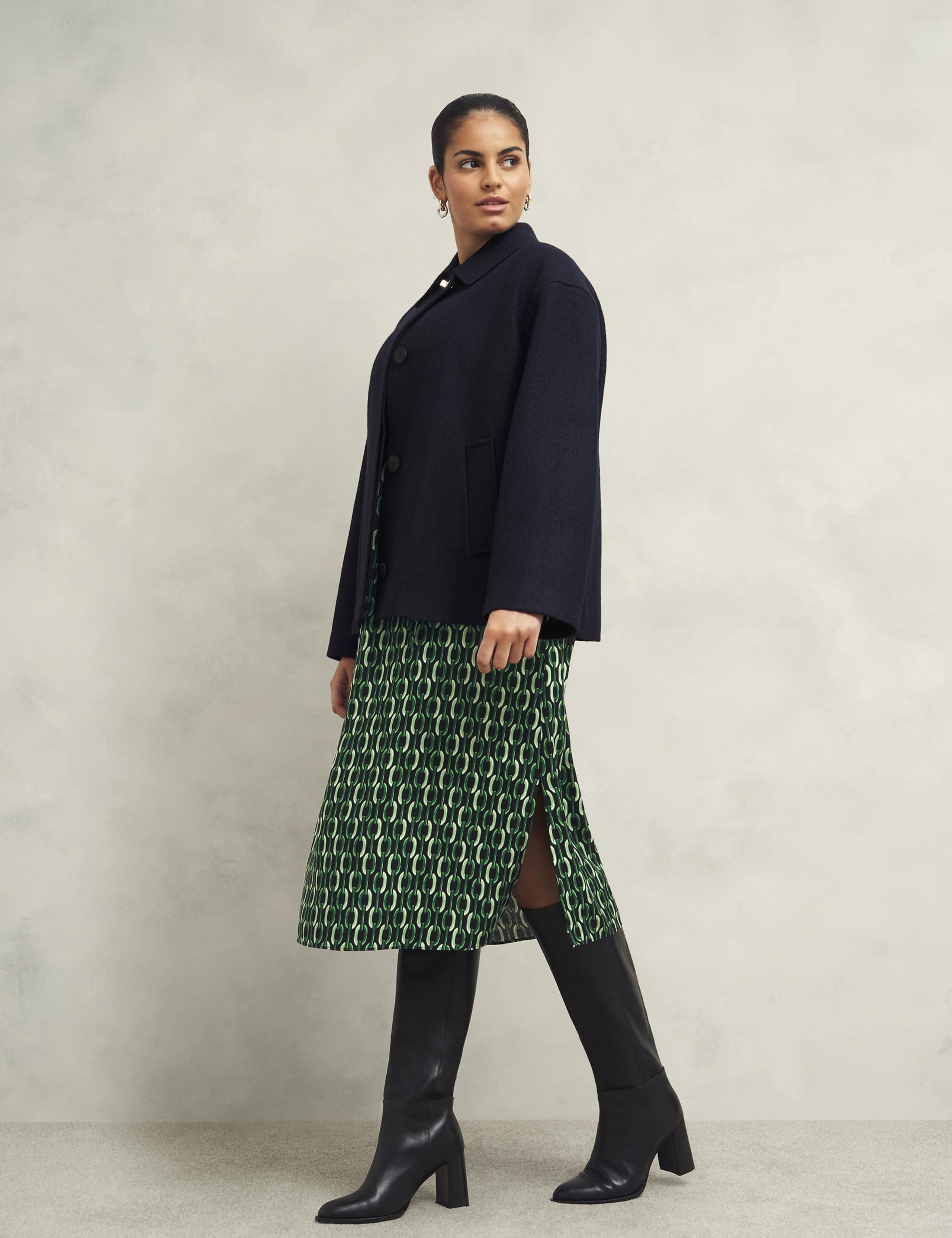 Geometric Collared Midi Shirt Dress | HOBBS | M&S