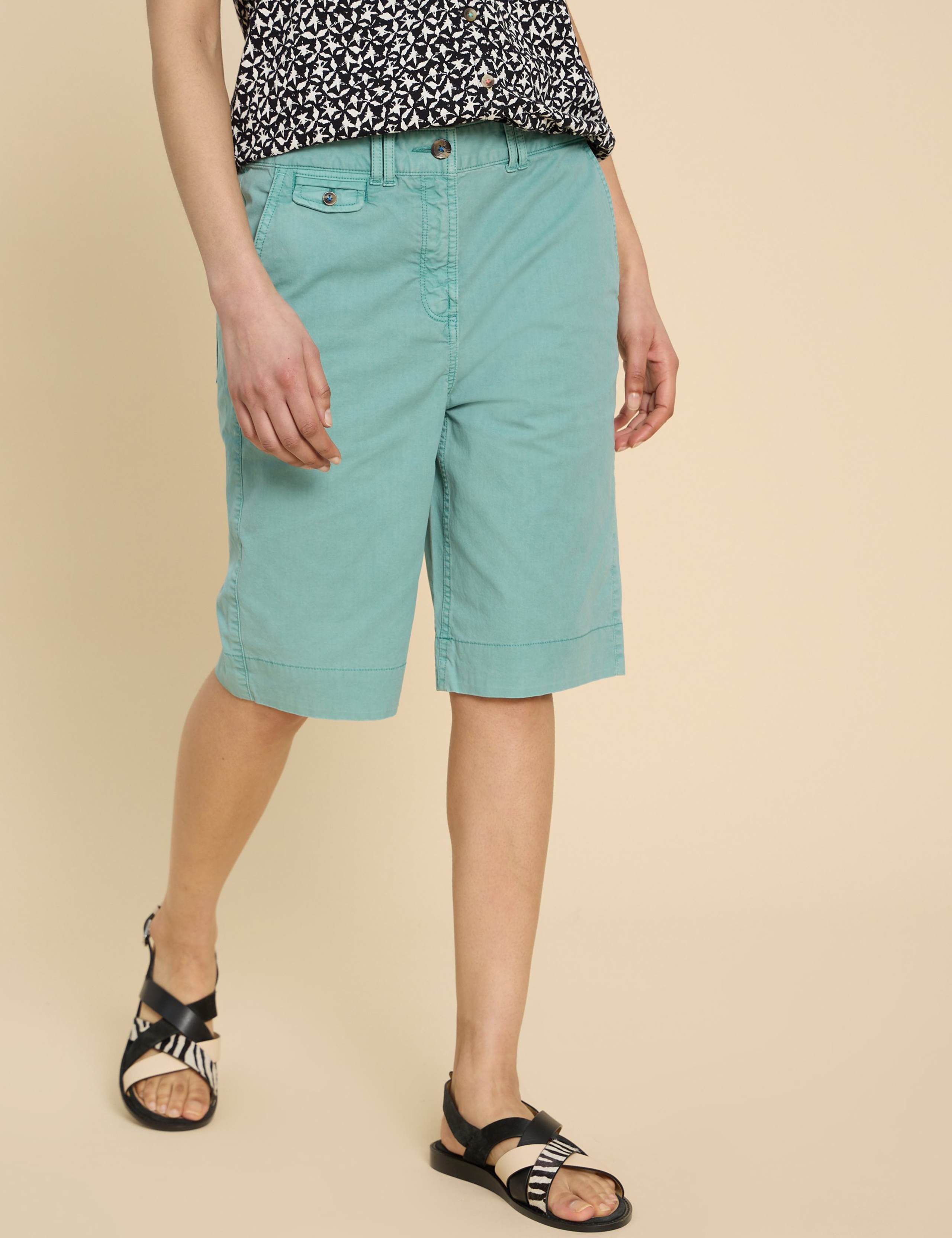 Cotton Rich Knee Length Chino Shorts 3 of 6