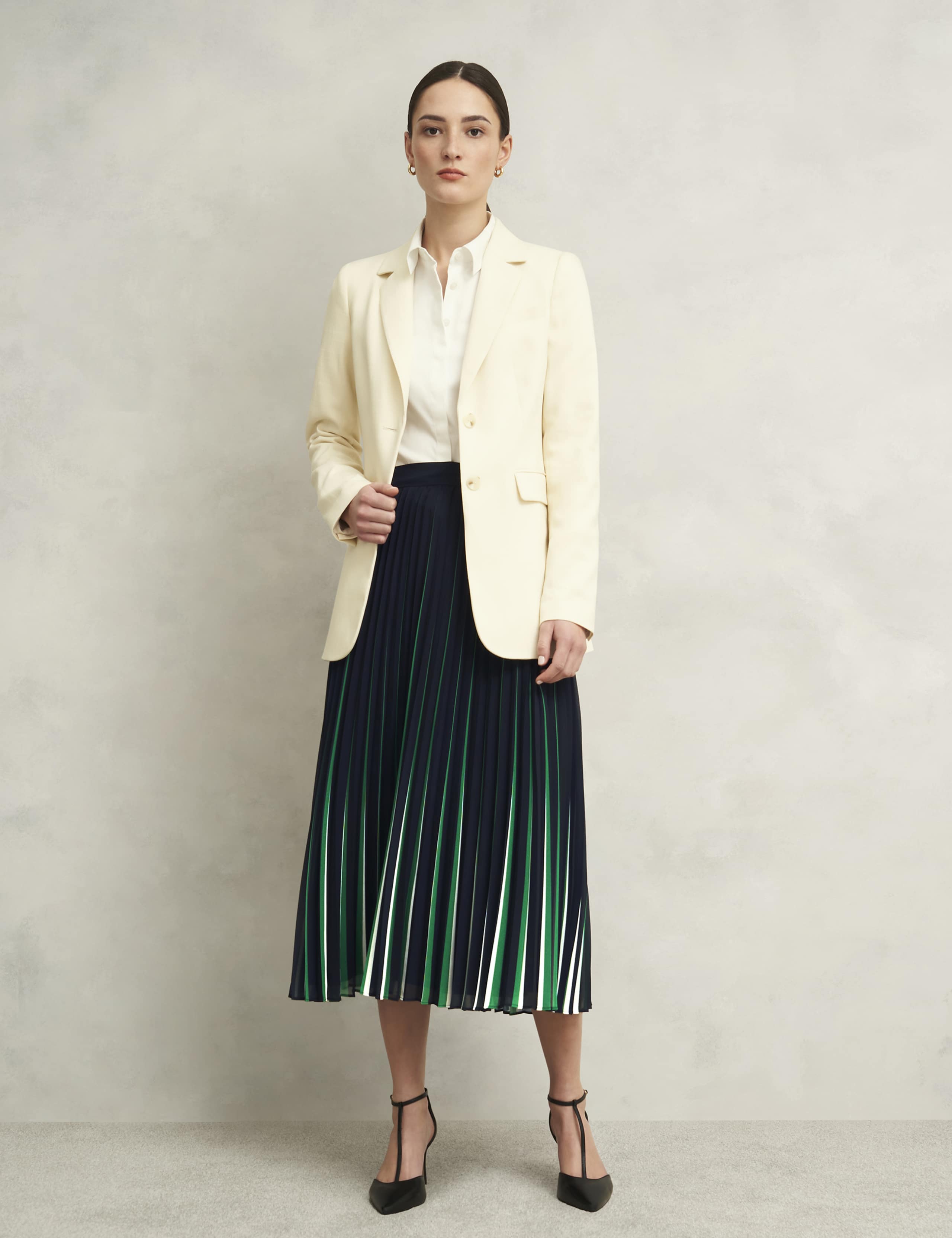Striped Midi A-Line Skirt 8 of 10
