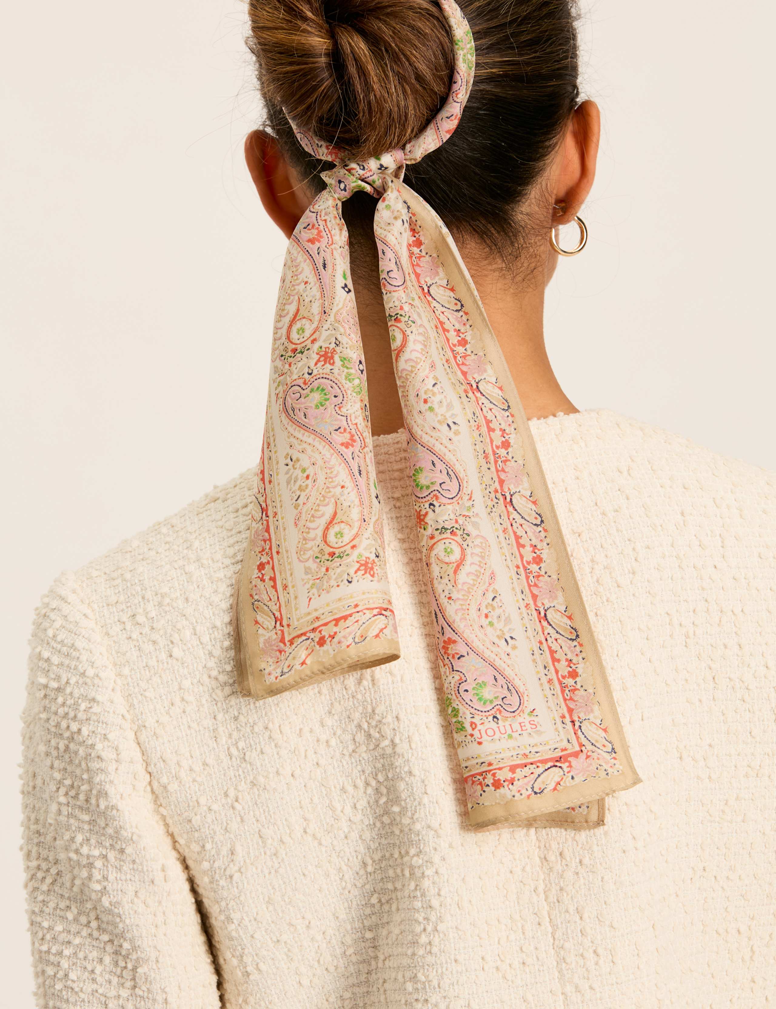 Pure Silk Printed Paisley Scarf 3 of 5