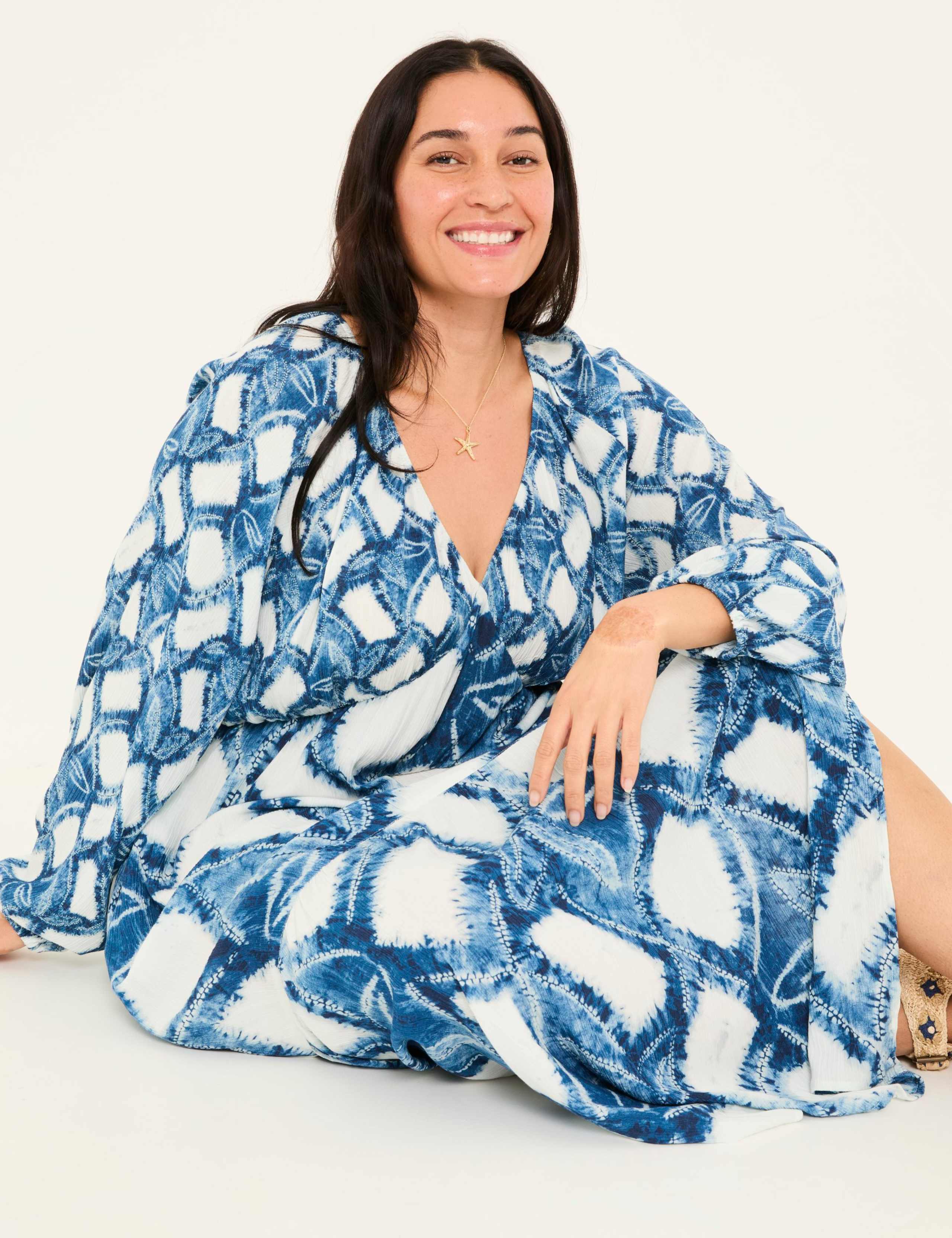 Printed V-Neck Maxi Tiered Dress 6 of 6