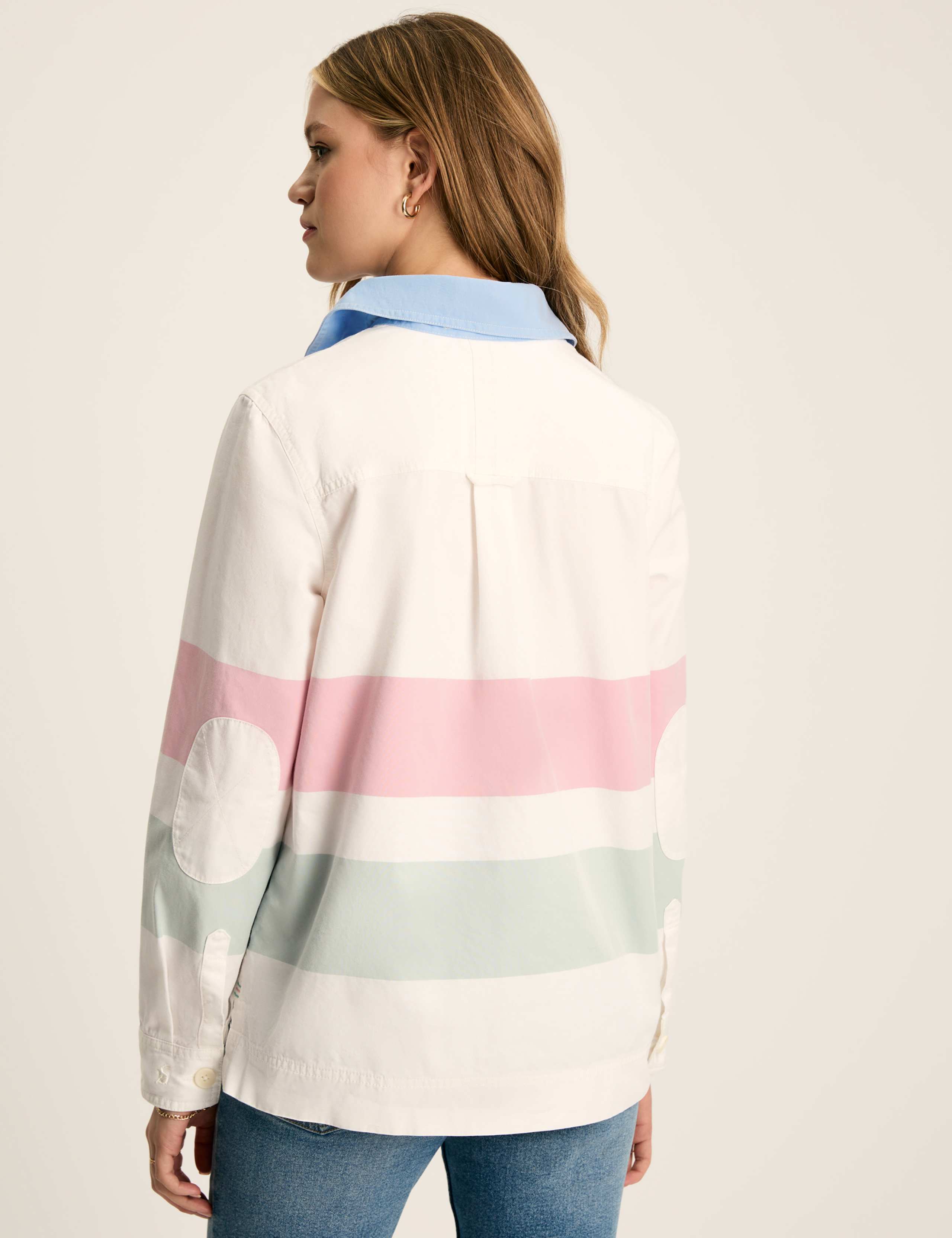 Pure Cotton Striped Collared Sweatshirt 4 of 7