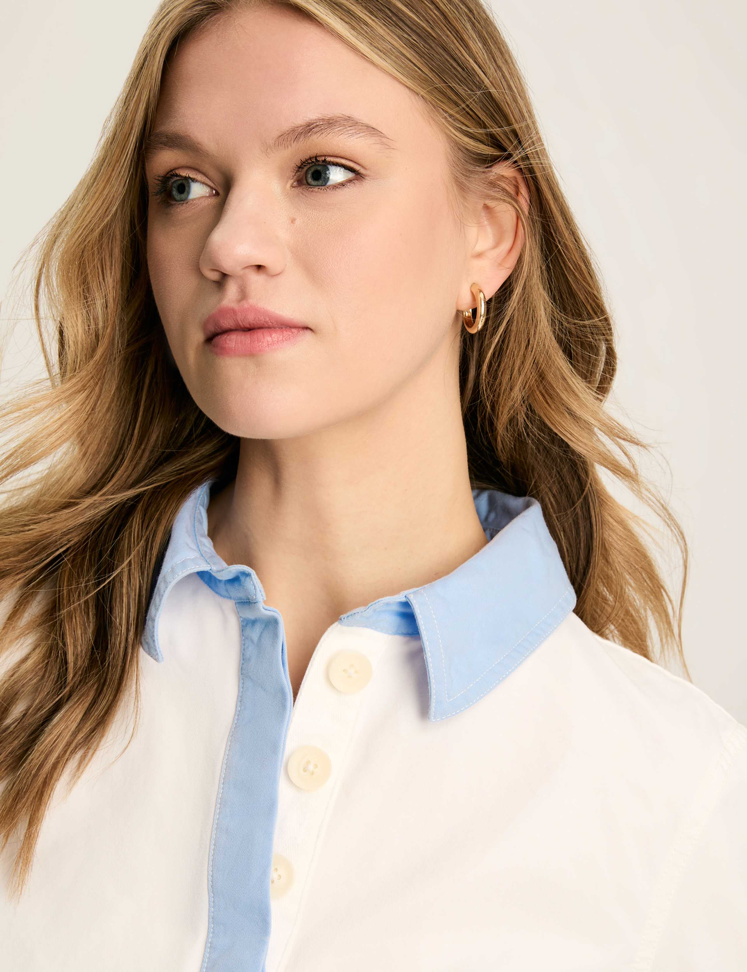 Pure Cotton Striped Collared Sweatshirt 5 of 7