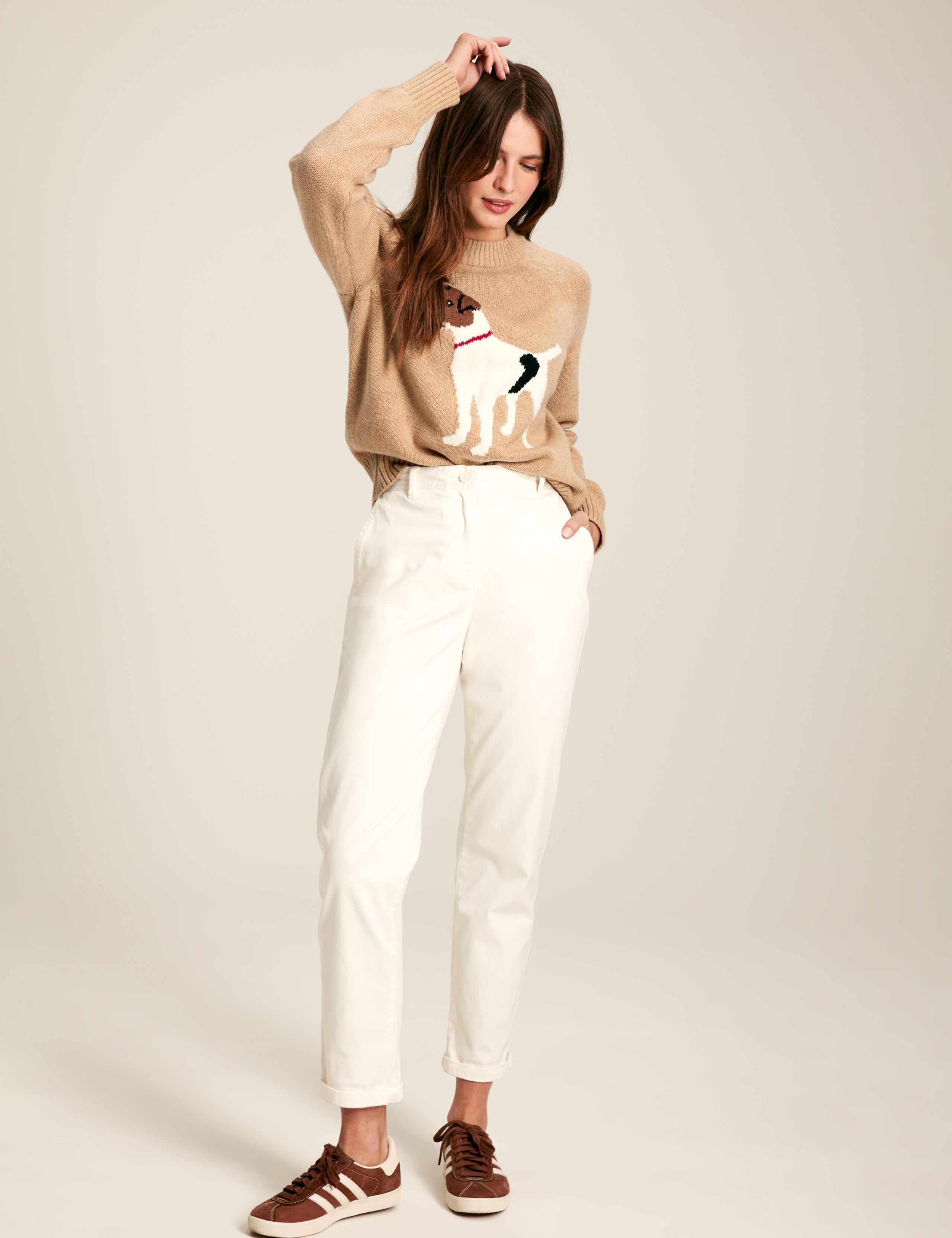 Cotton Rich Dog Round Neck Jumper with Wool 3 of 7