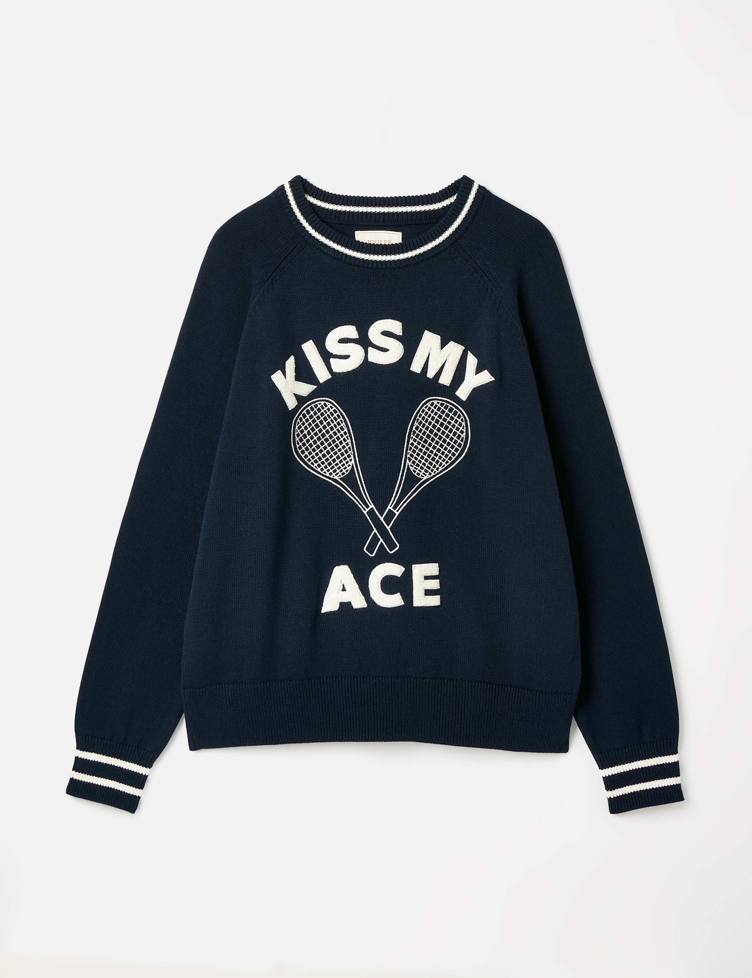 Pure Cotton Kiss My Ace Slogan Jumper 2 of 6