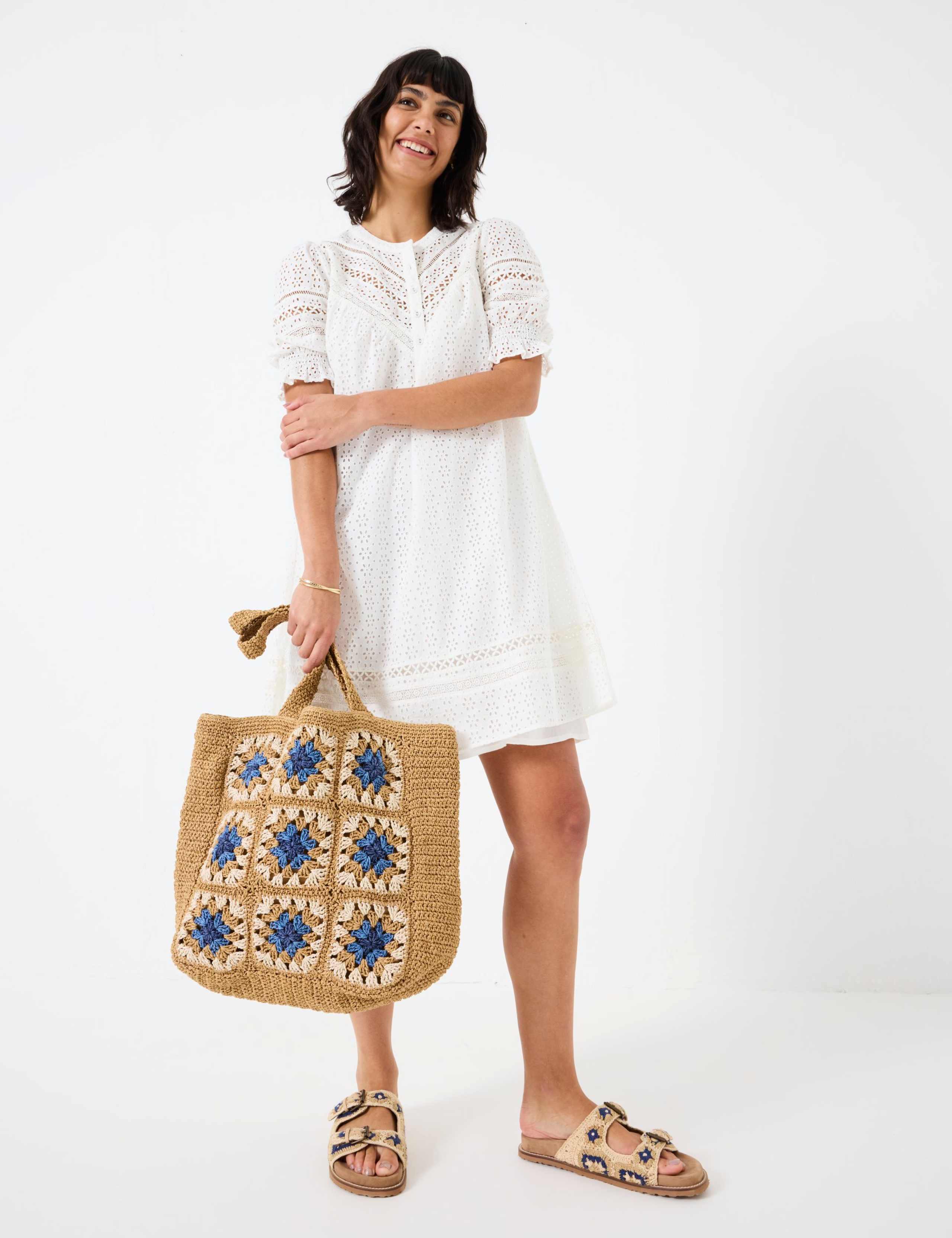 Broderie Mini Shift Dress 5 of 6