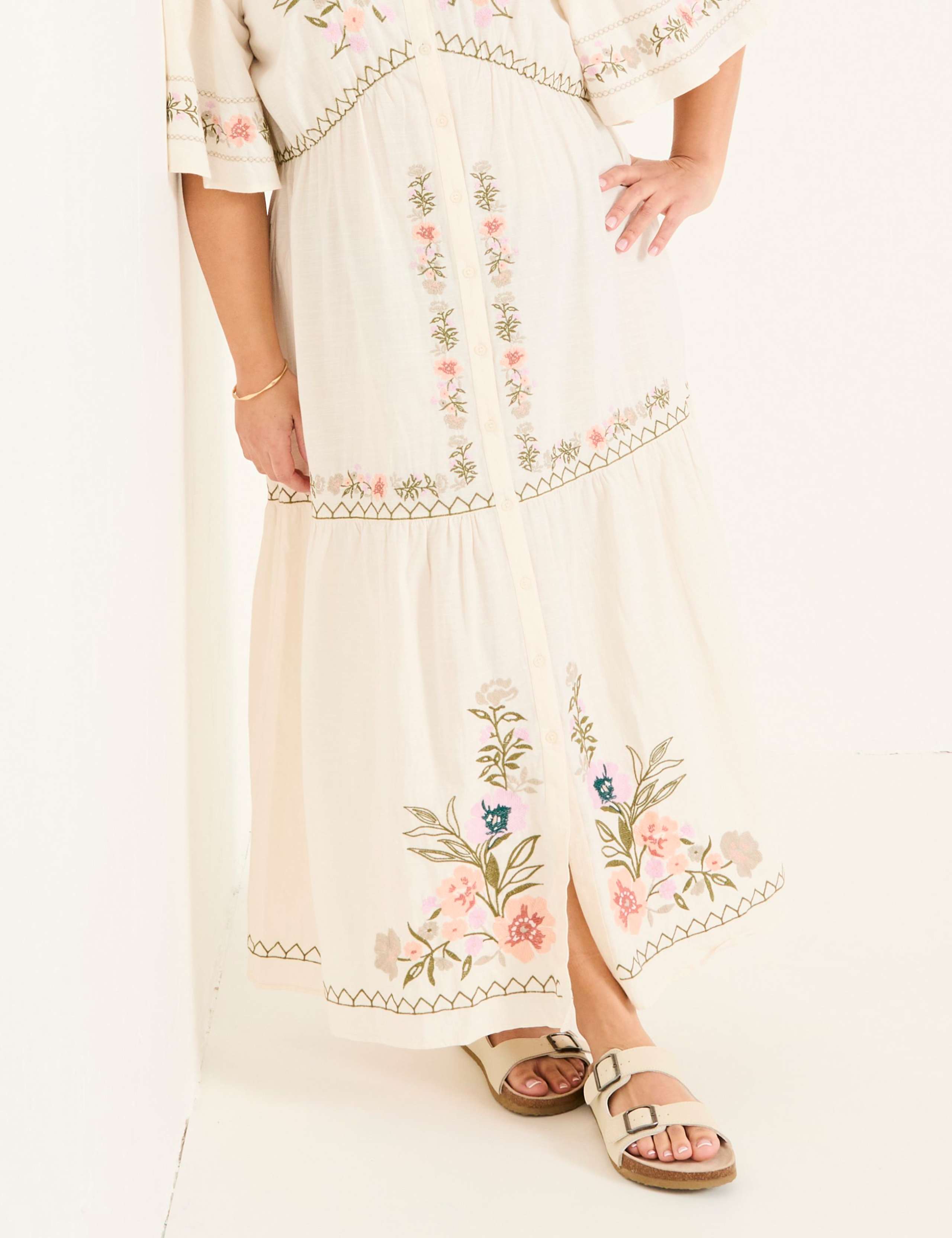 Floral Notch Neck Midi Tiered Dress 7 of 9