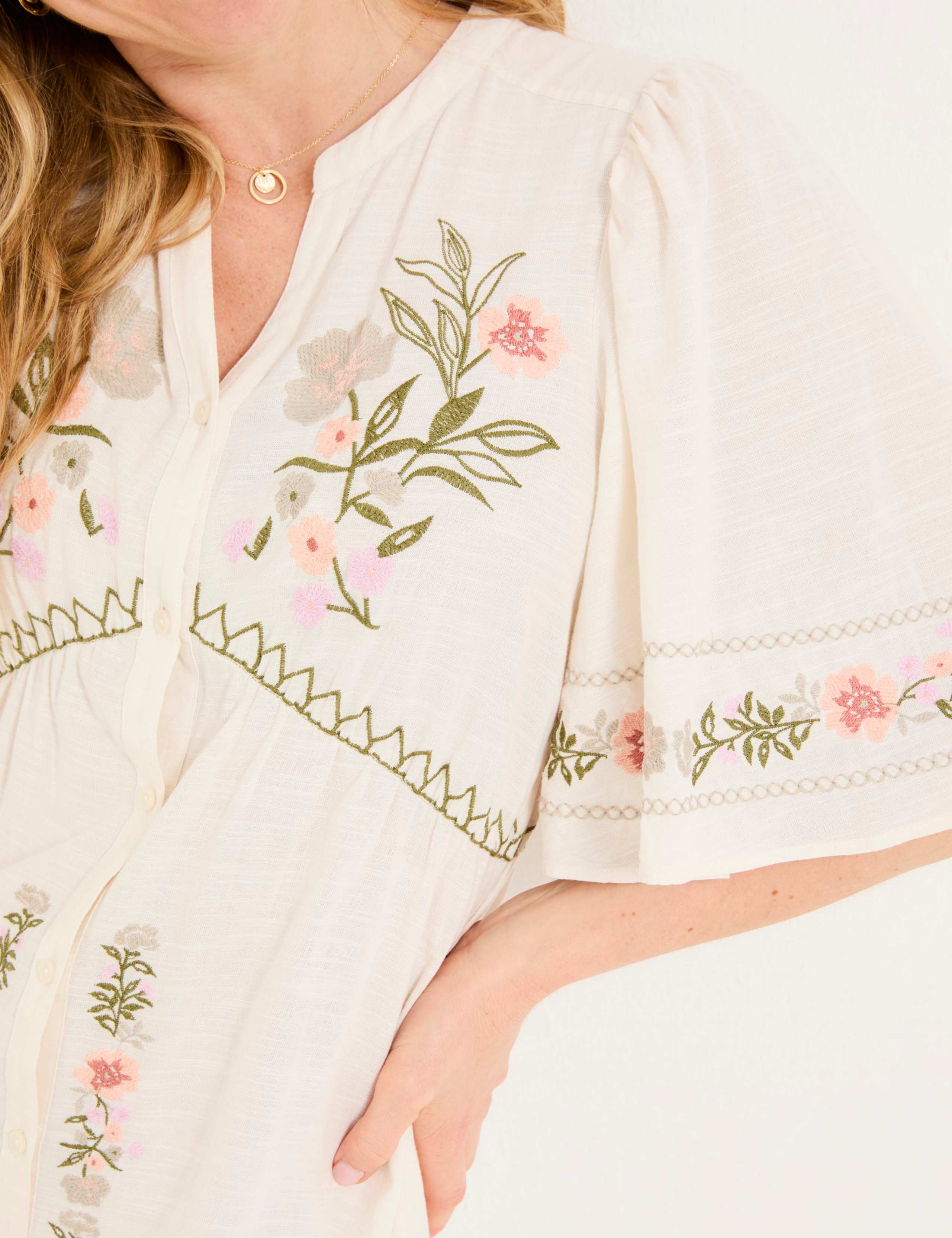 Floral Notch Neck Midi Tiered Dress 8 of 9