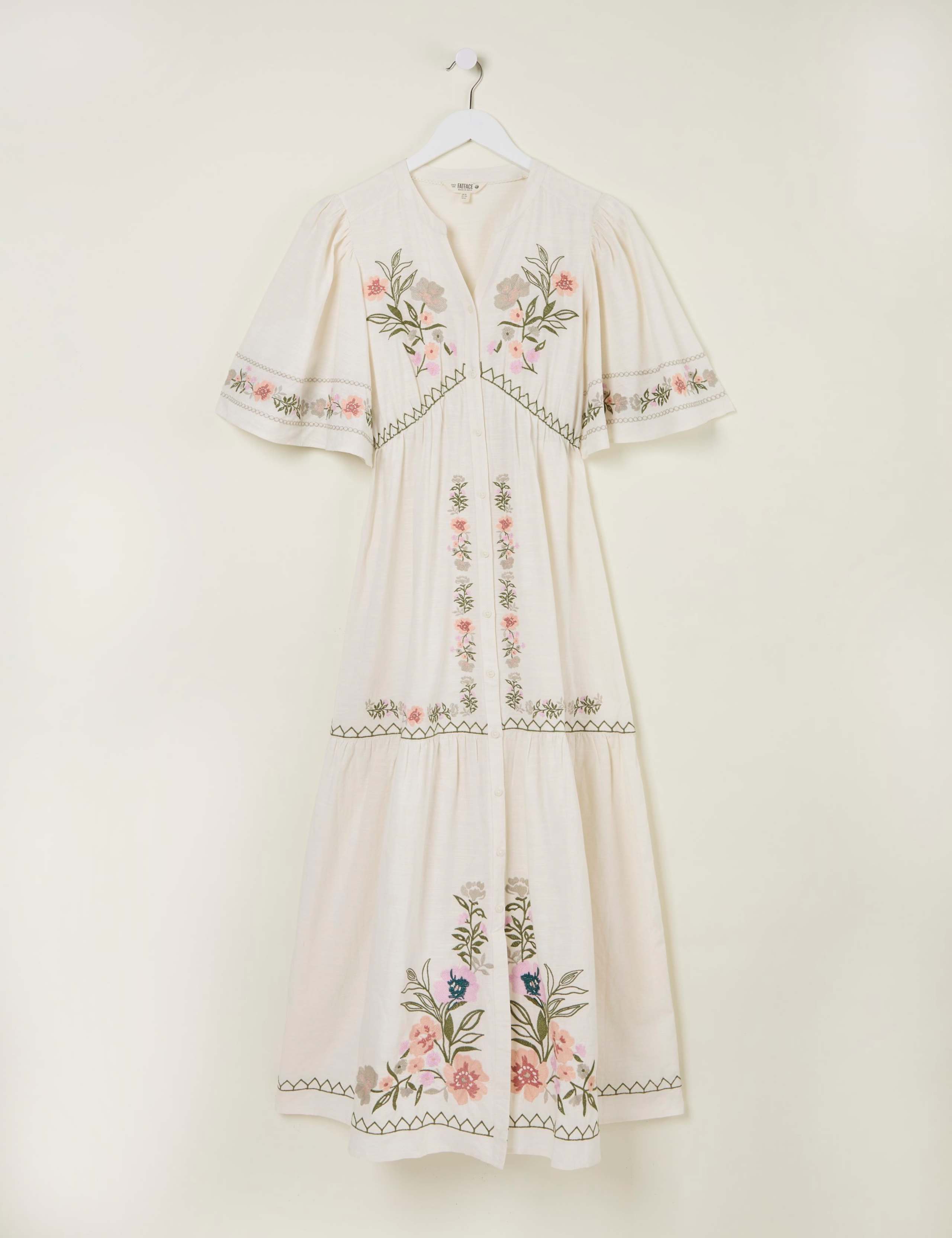 Floral Notch Neck Midi Tiered Dress 2 of 9