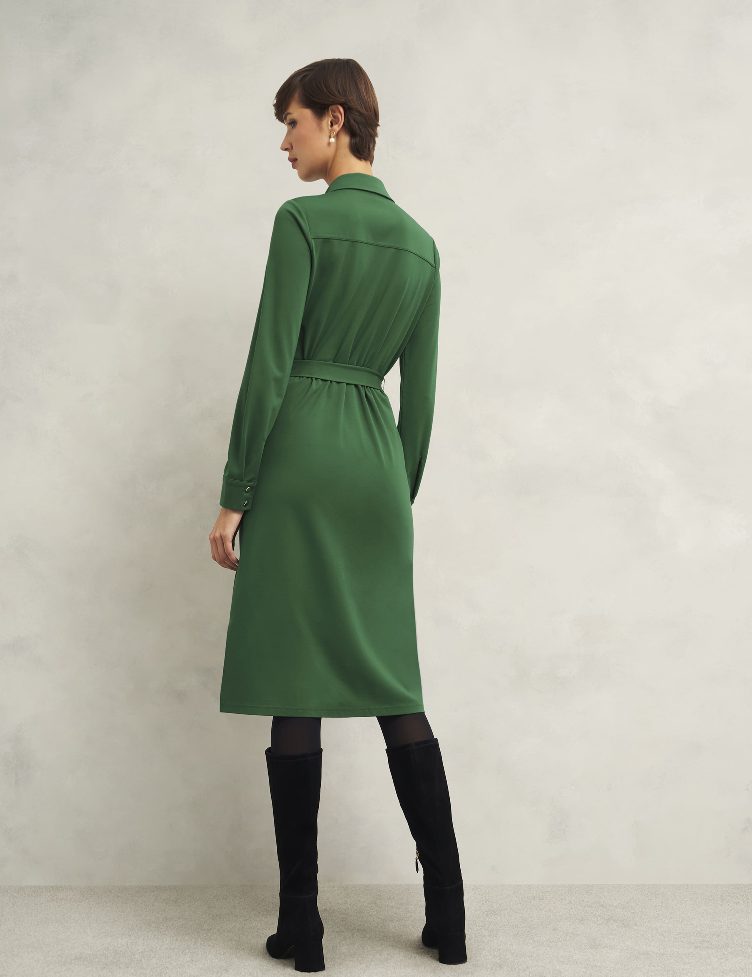 Tie Waist Midi Shirt Dress 3 of 7