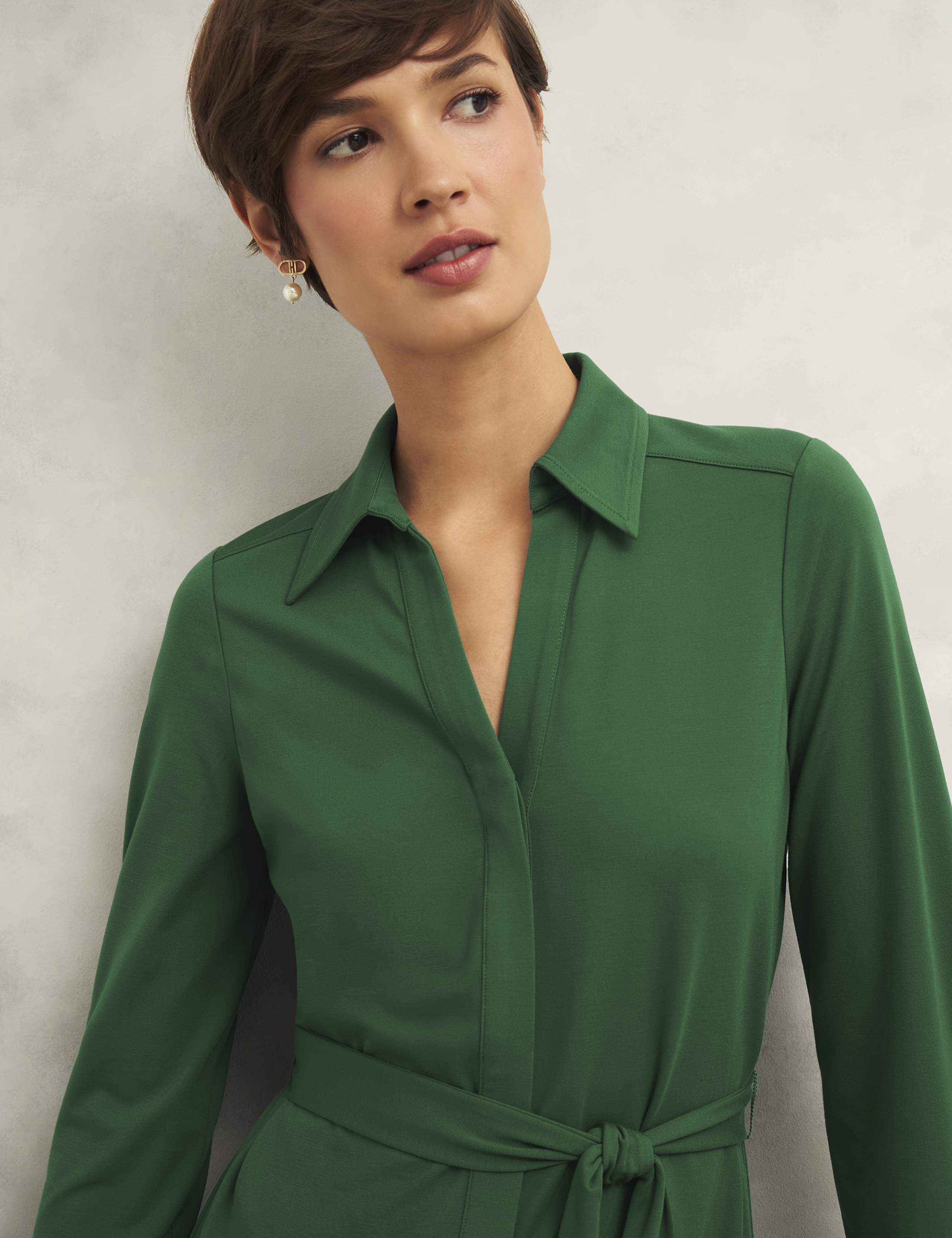 Tie Waist Midi Shirt Dress 4 of 7