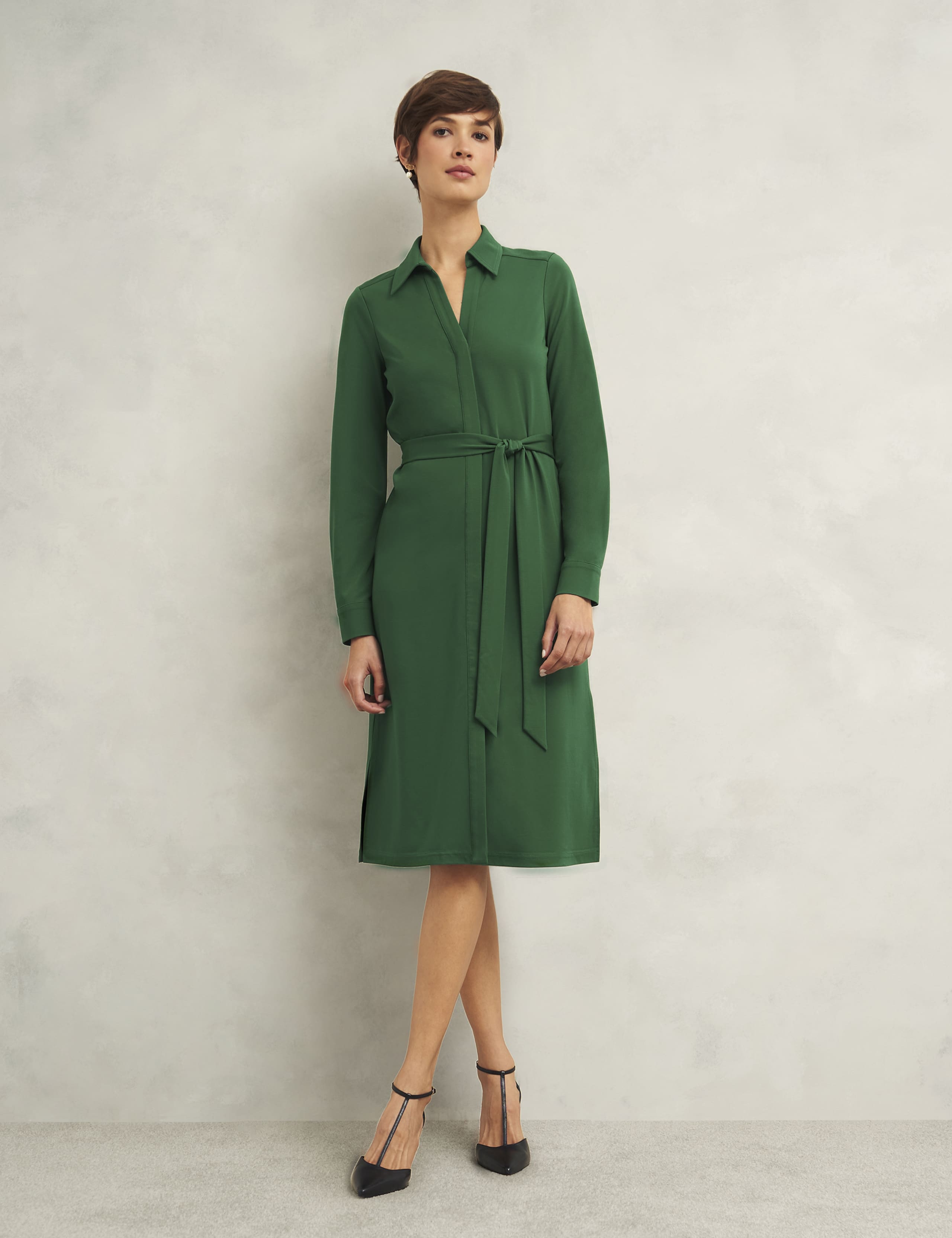 Tie Waist Midi Shirt Dress 6 of 7