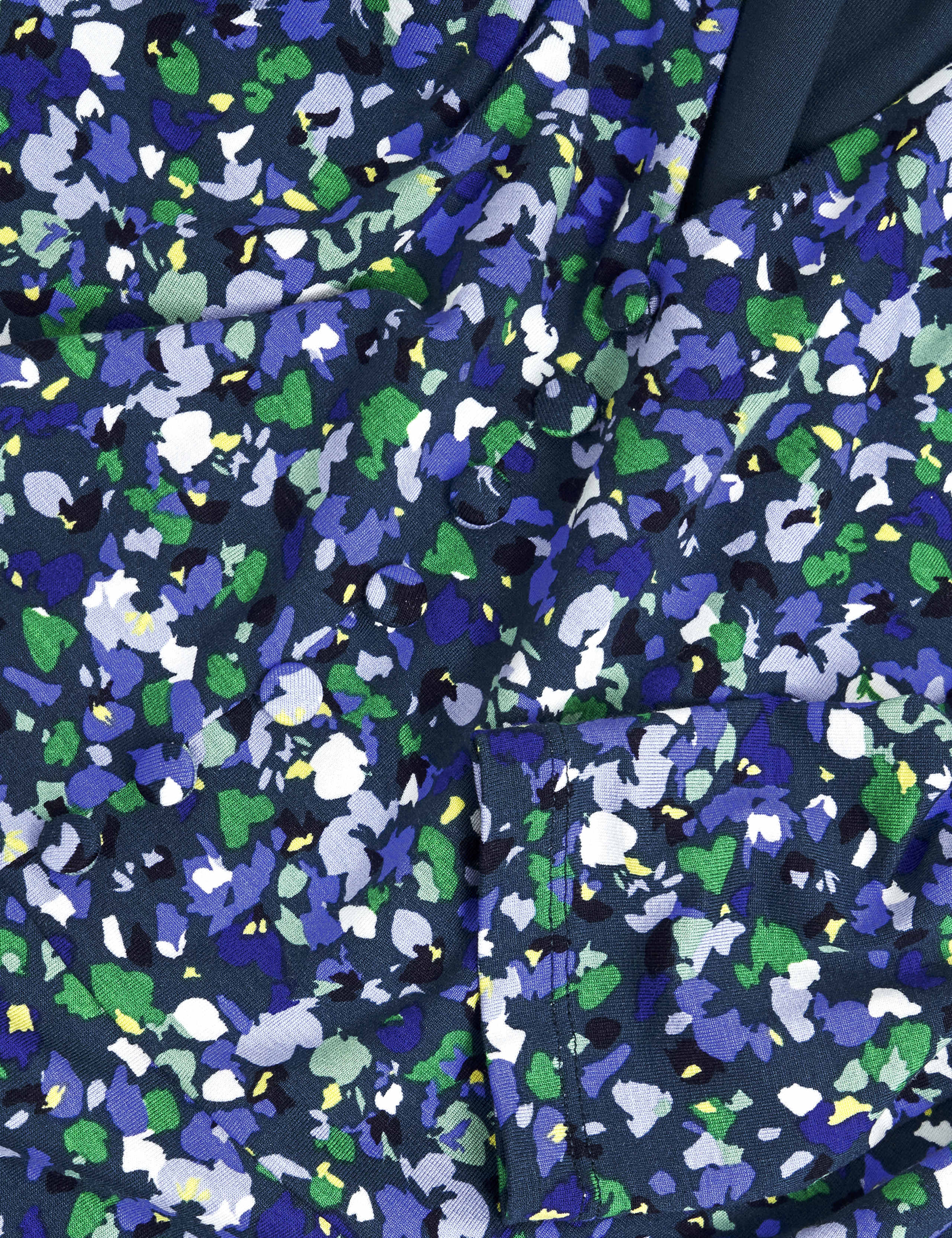 Jersey Floral V-Neck Knee Length Skater Dress 9 of 9