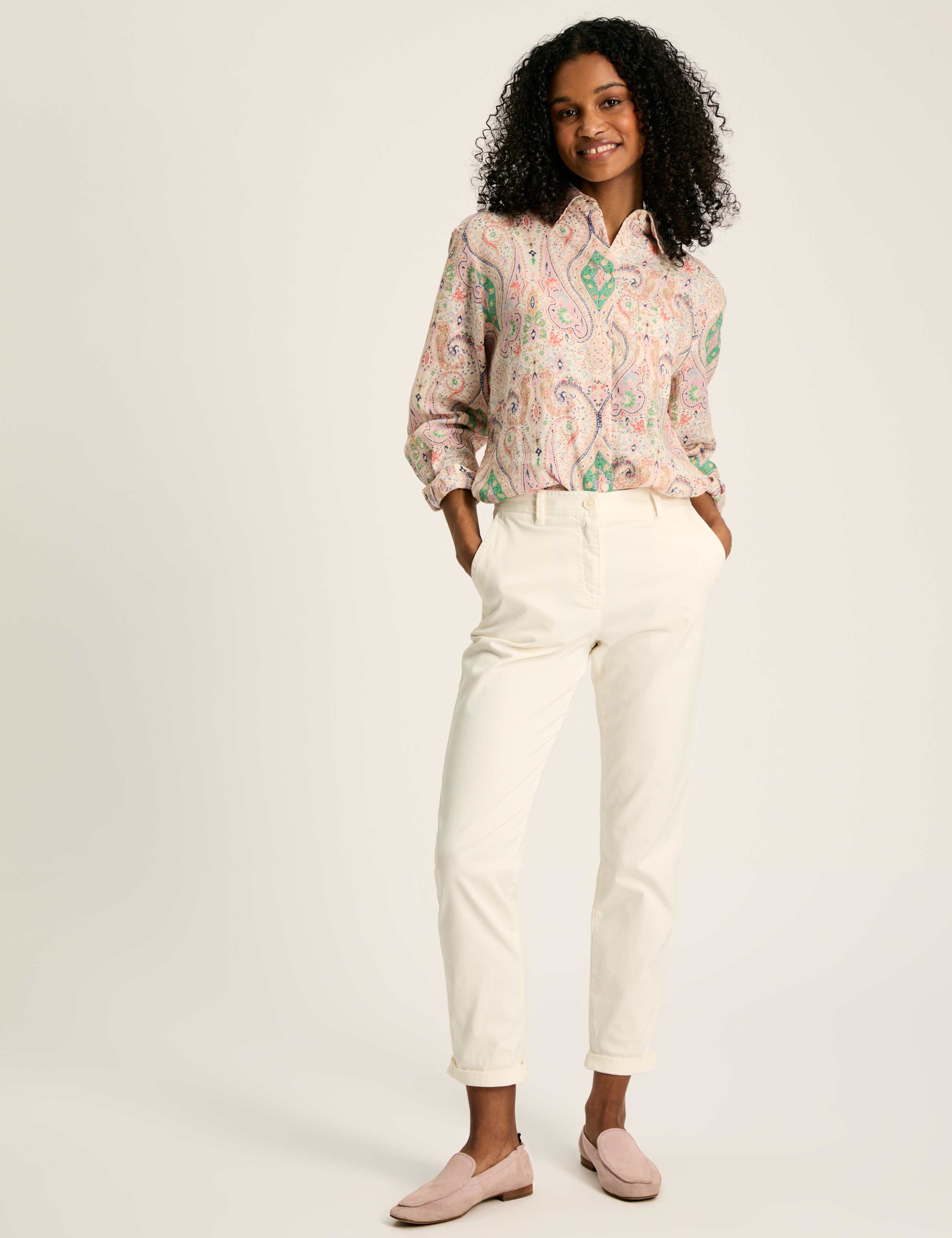 Pure Linen Paisley Collared Shirt 2 of 7