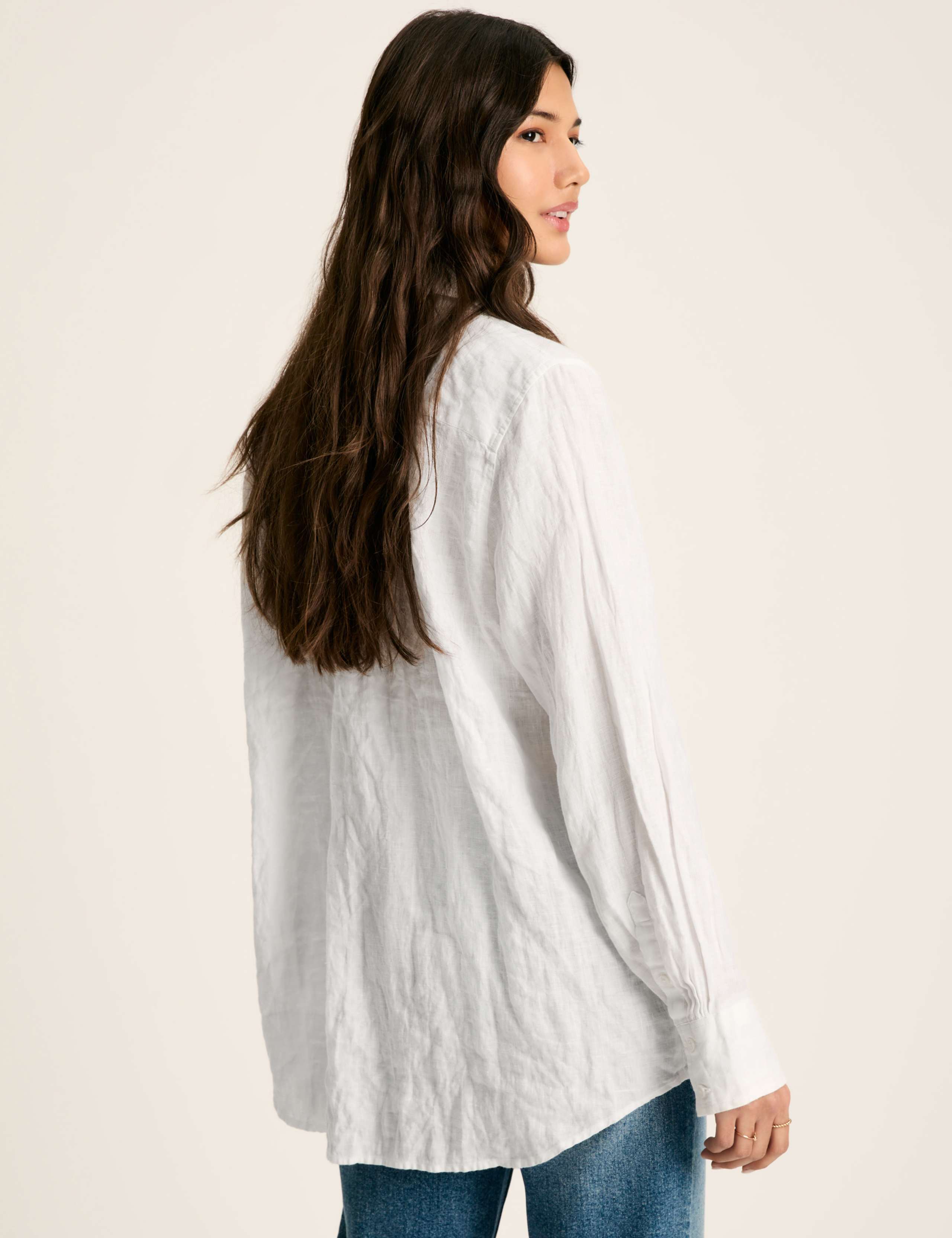 Pure Linen Collared Frill Detail Shirt 3 of 8