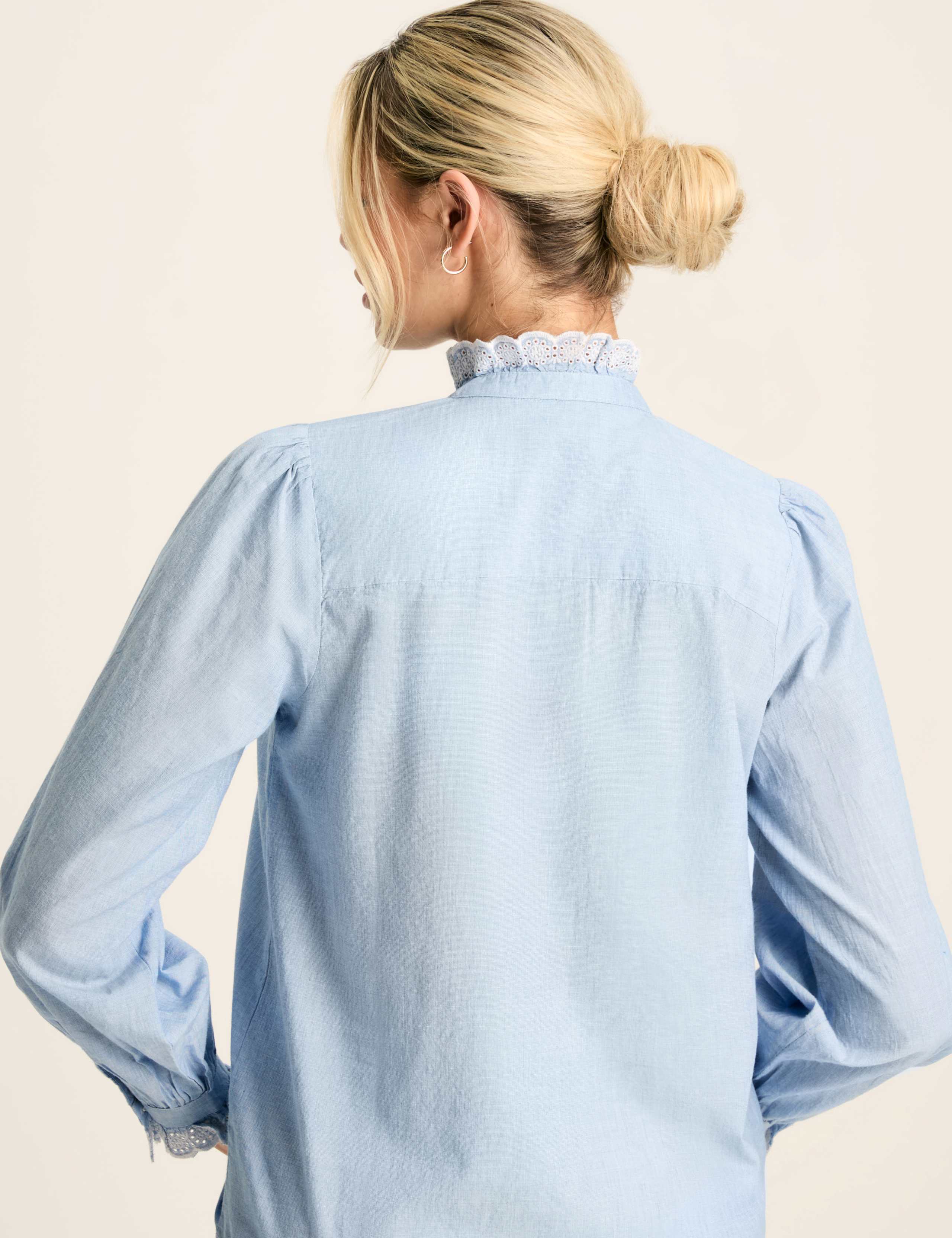 Pure Cotton Frill Detail Blouse 3 of 5