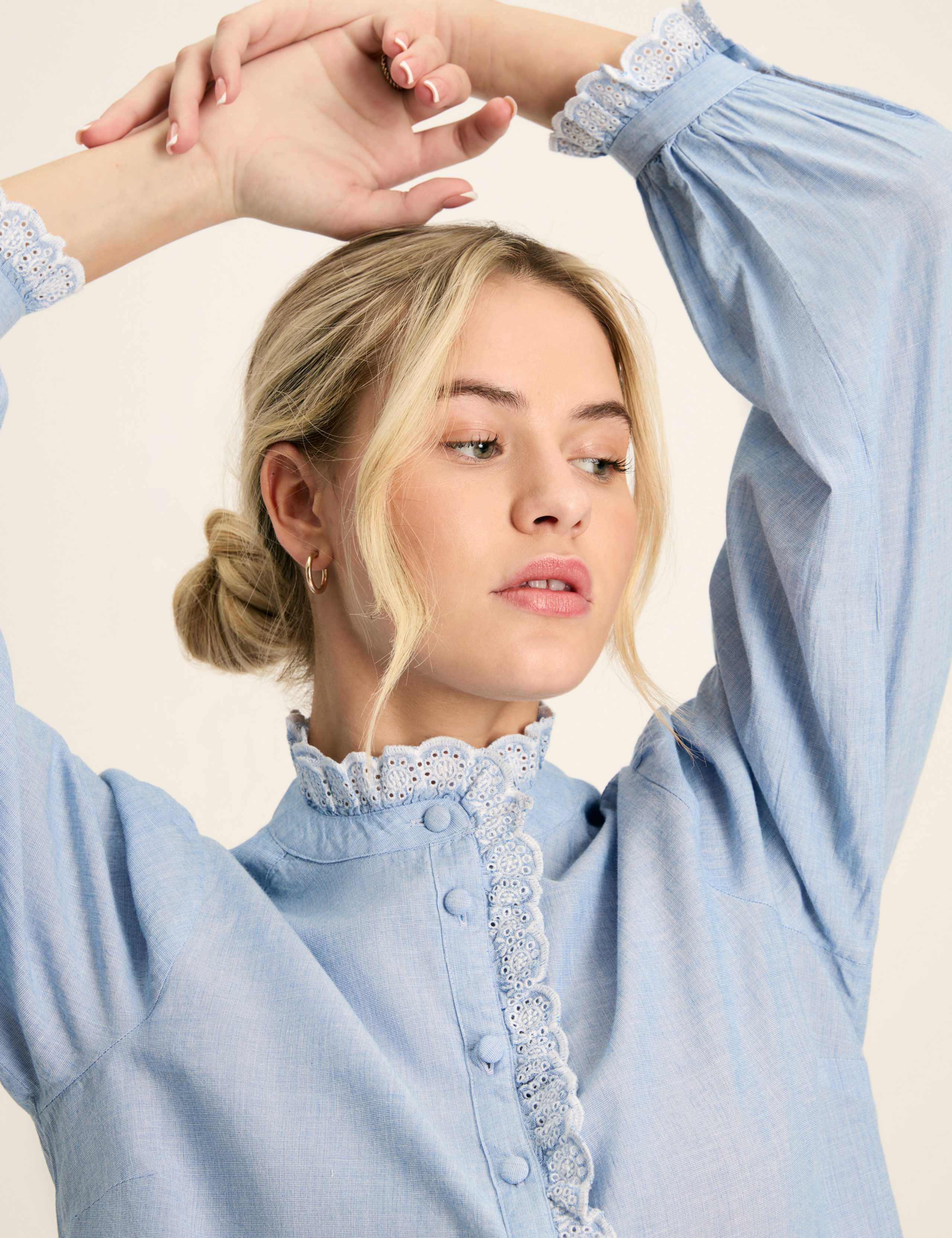 Pure Cotton Frill Detail Blouse 5 of 5