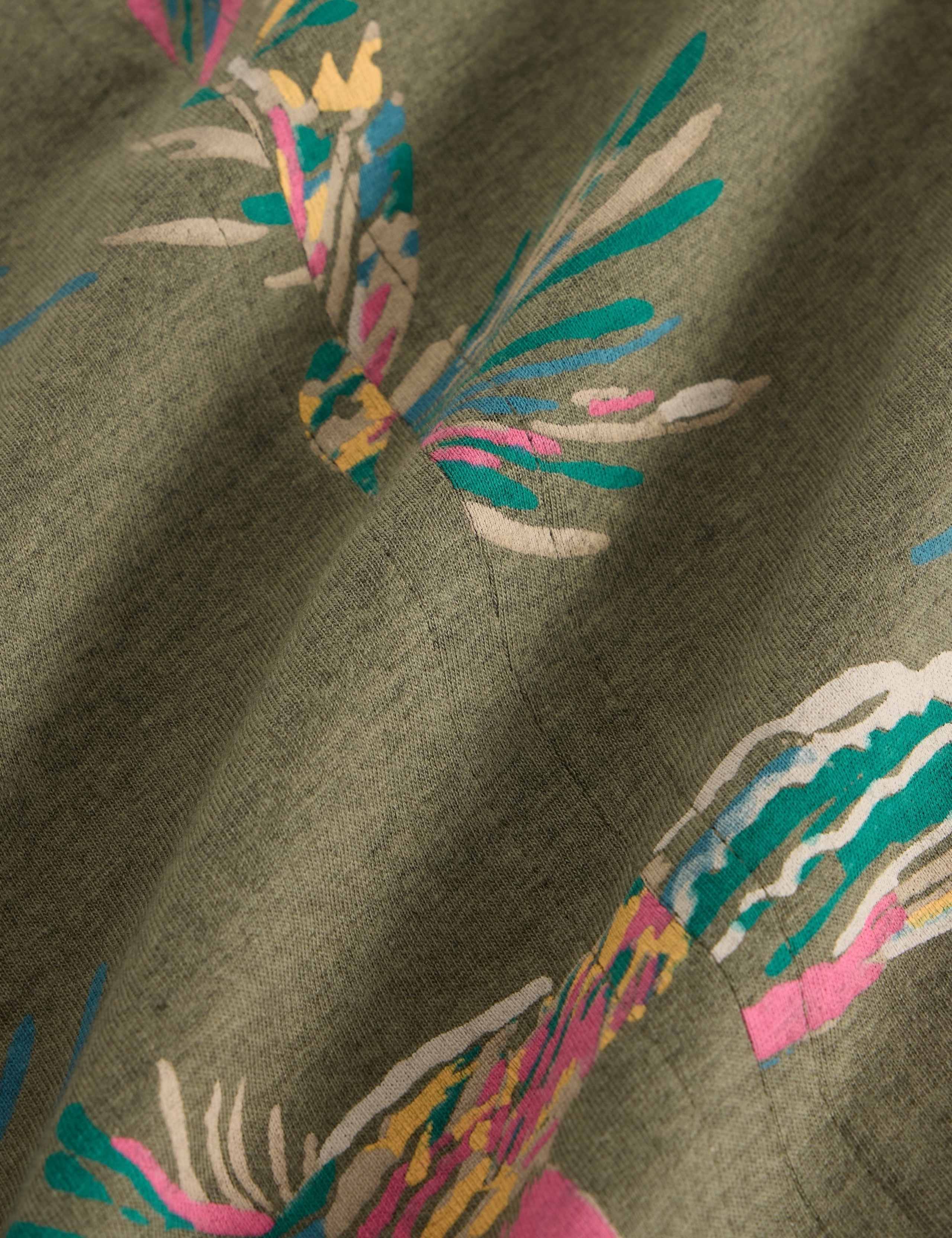 Pure Cotton Bird Print T-Shirt 3 of 8