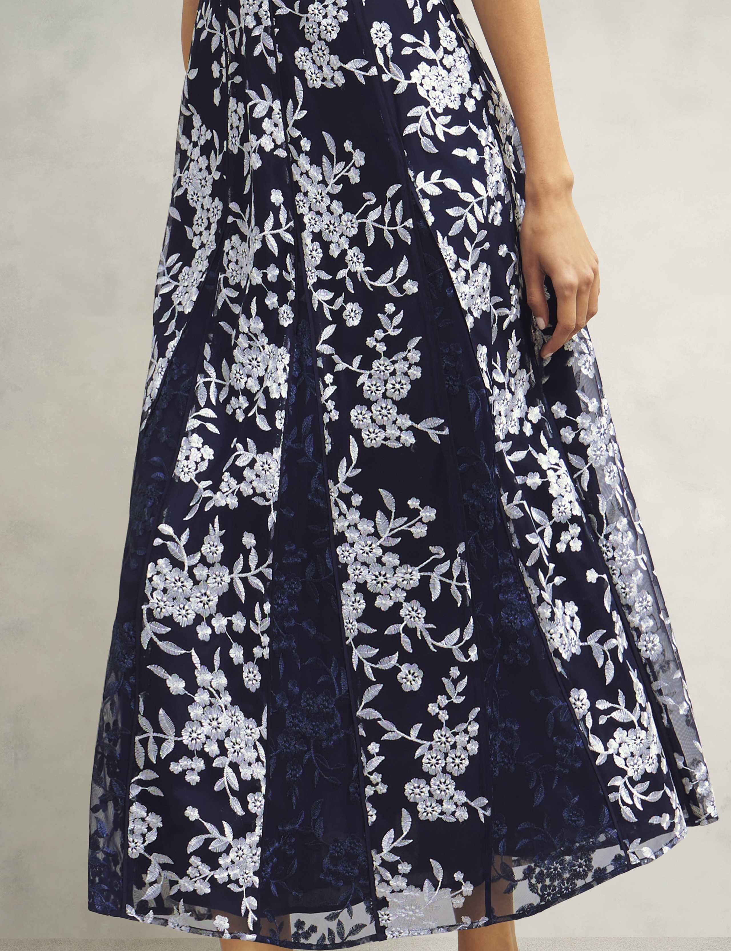 Floral Embroidered V-Neck Midaxi Dress 8 of 9