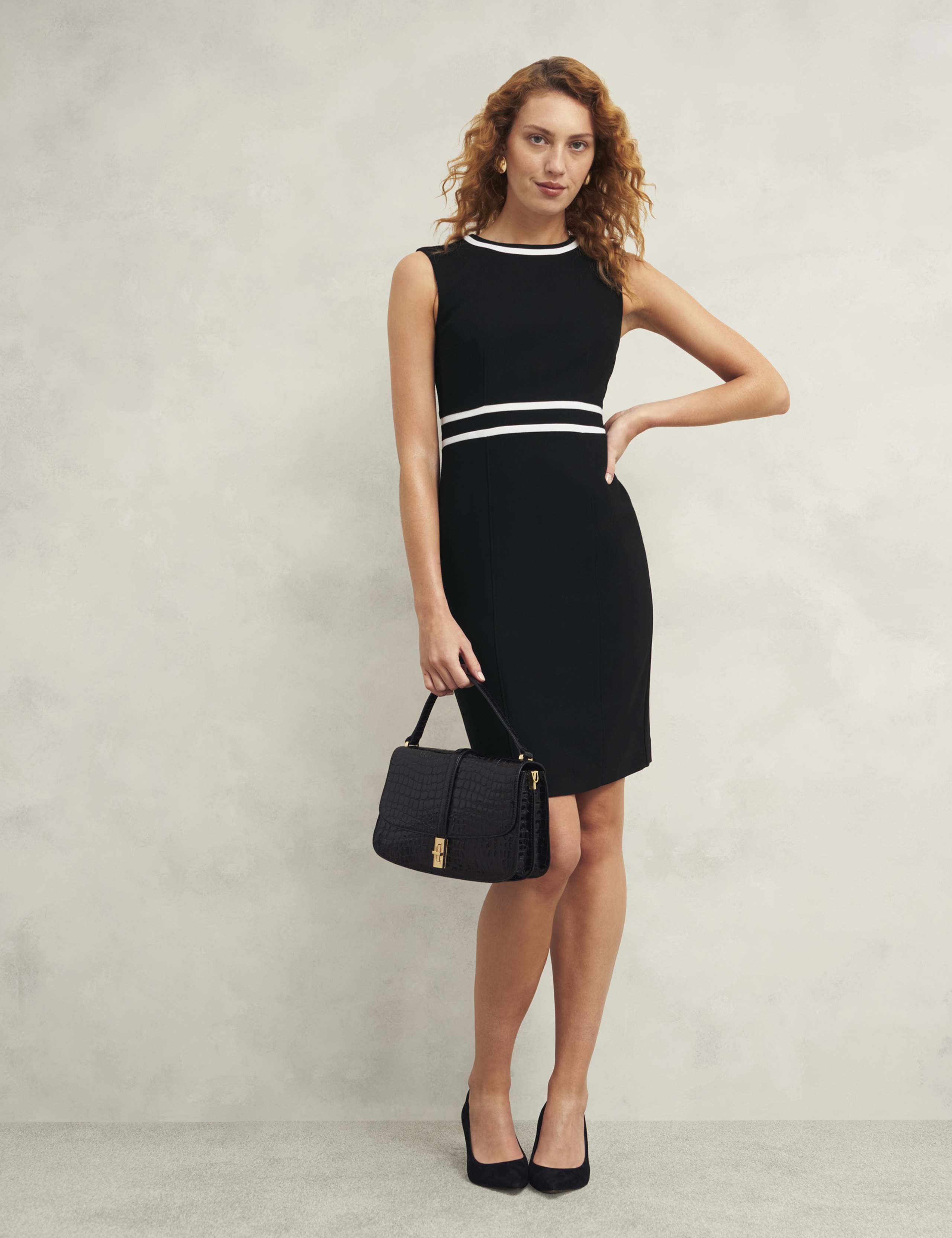 Colour Block Knee Length Shift Dress 6 of 7