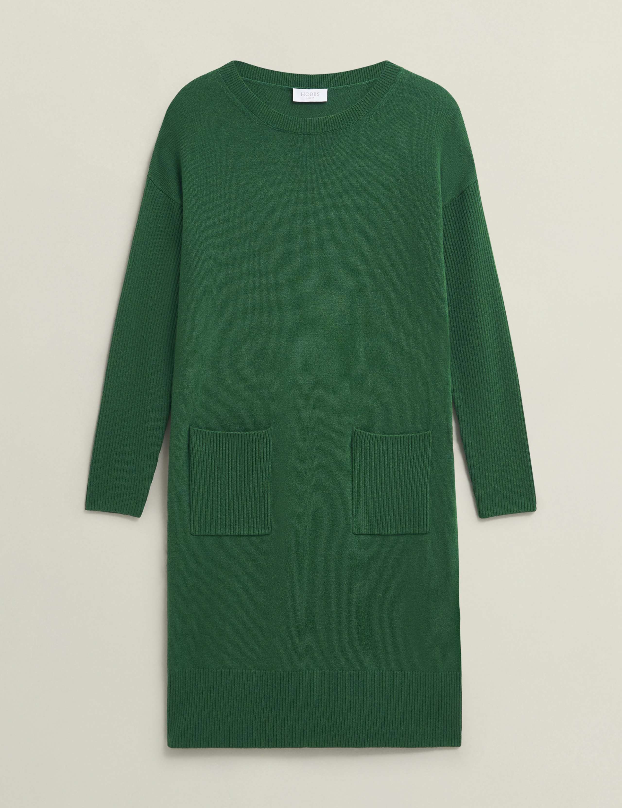 Merino Wool Blend Knitted Shift Dress 2 of 7