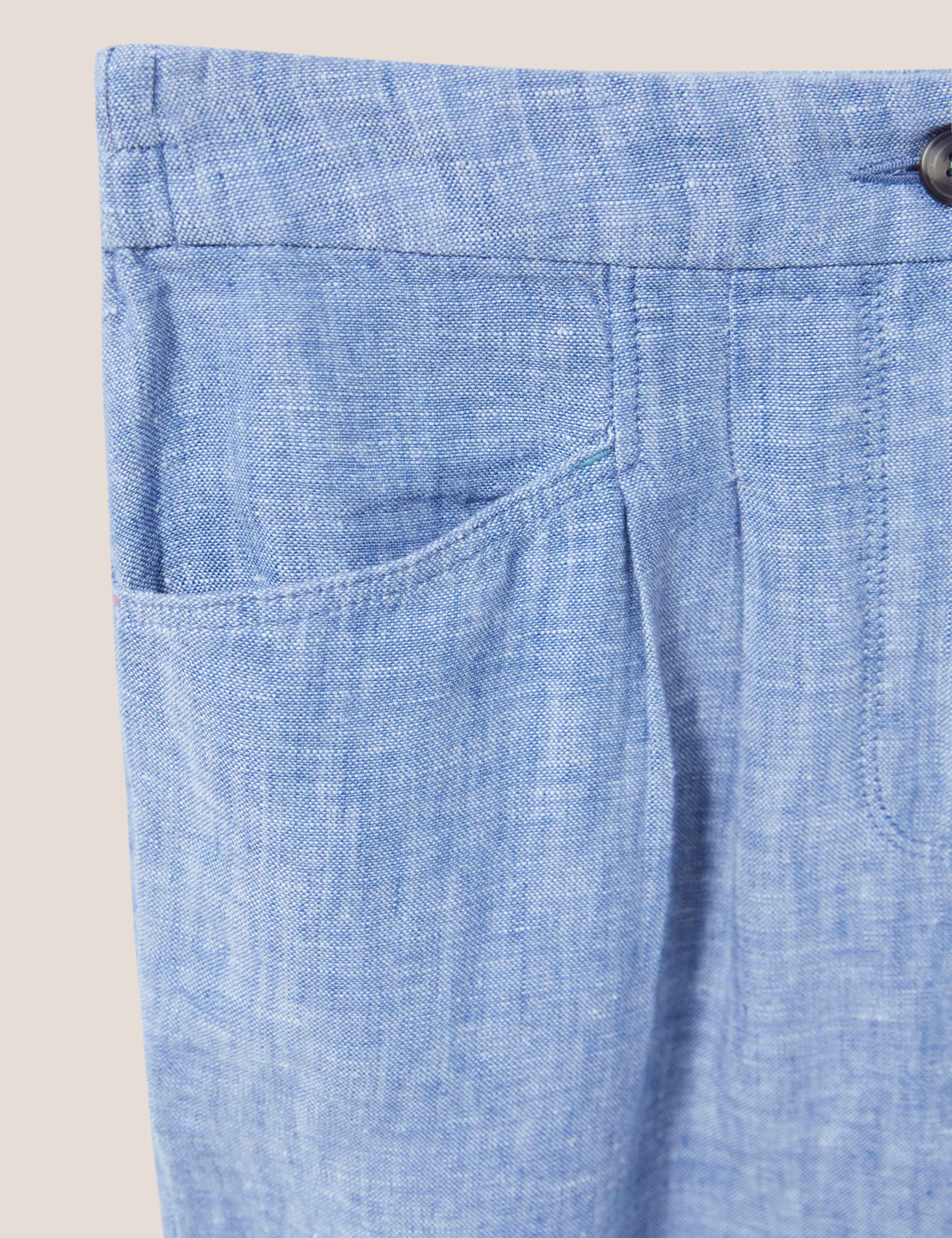 Pure Linen Tapered Trousers 5 of 5