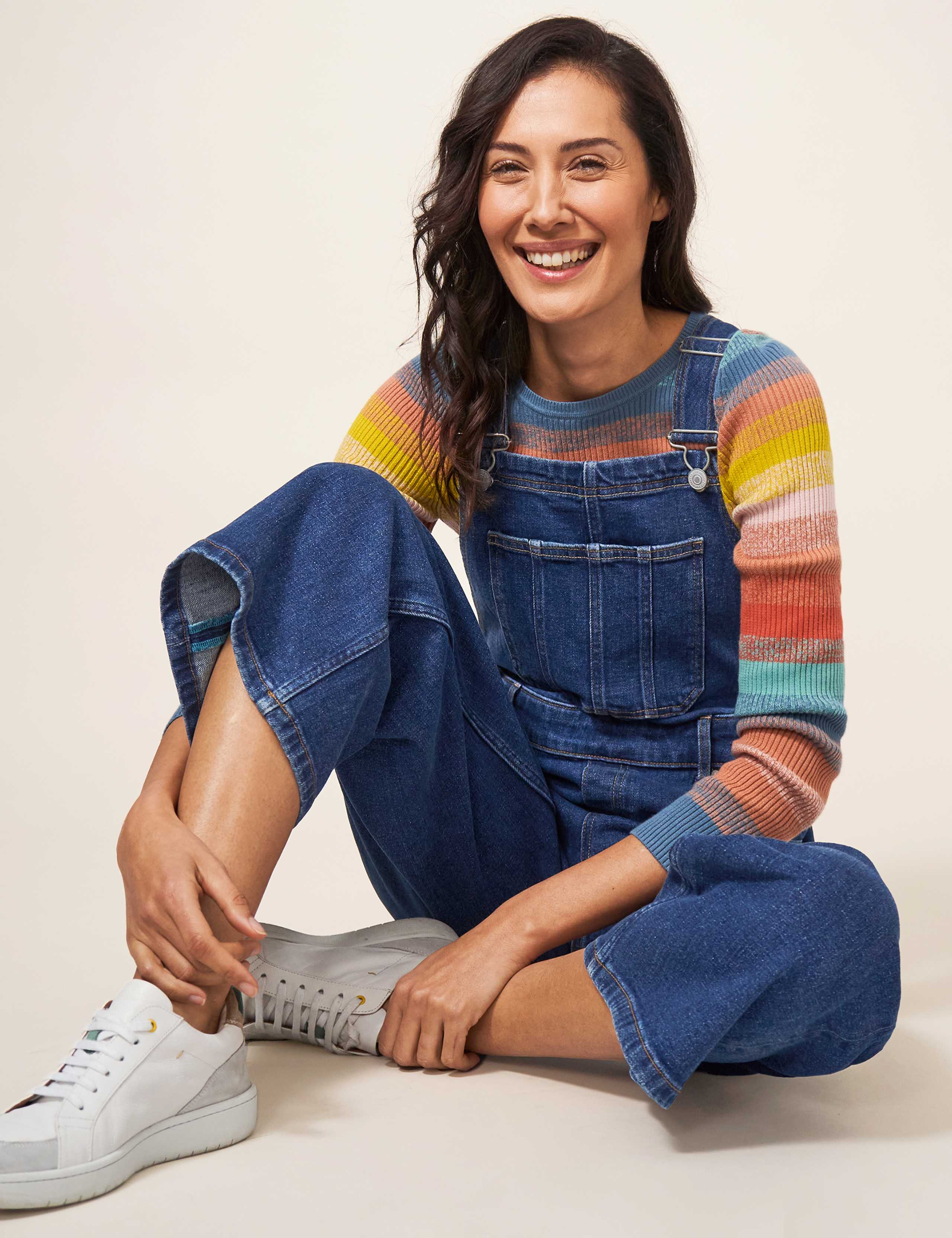 Denim Wide Leg Dungarees 2 of 5