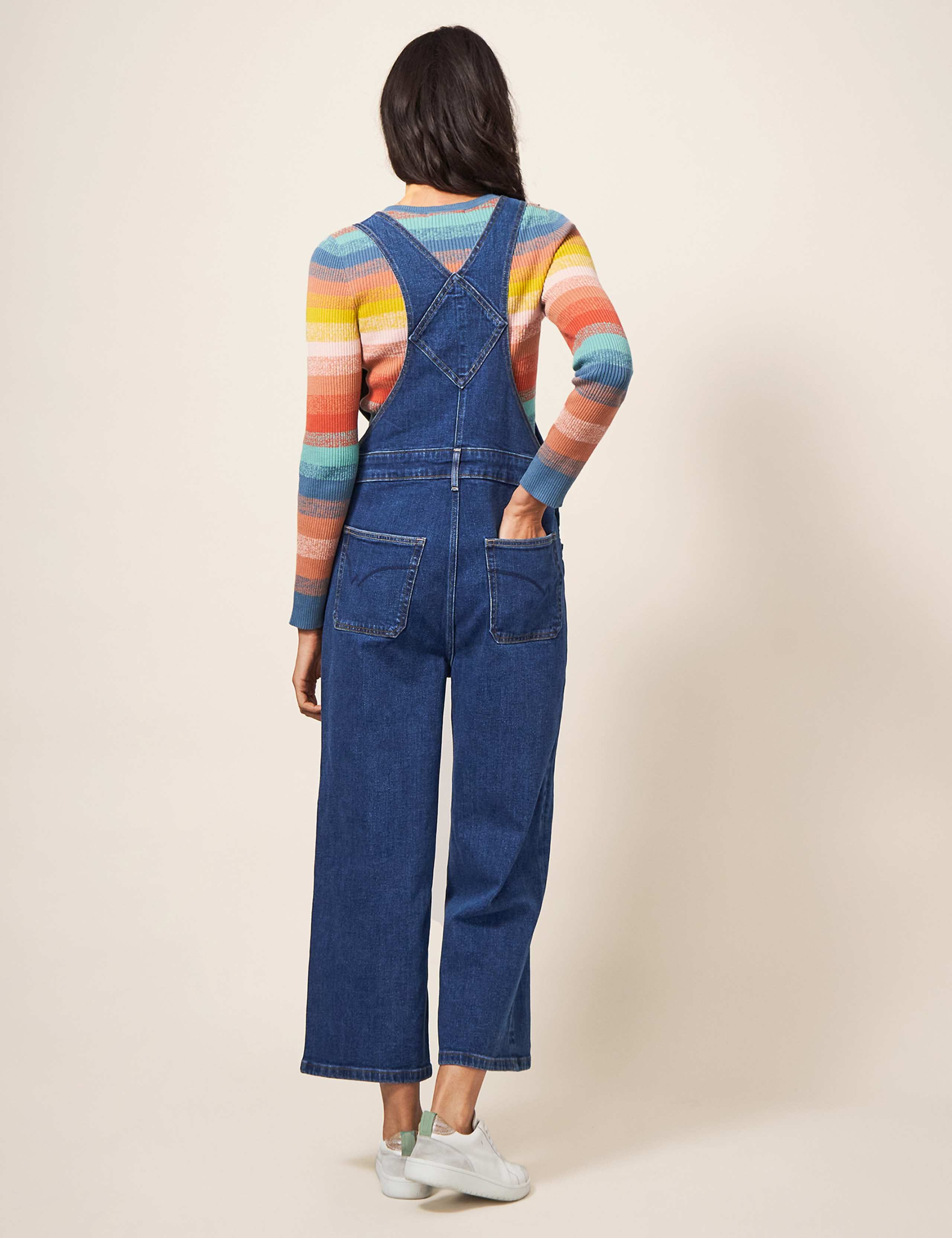 Denim Wide Leg Dungarees 4 of 5