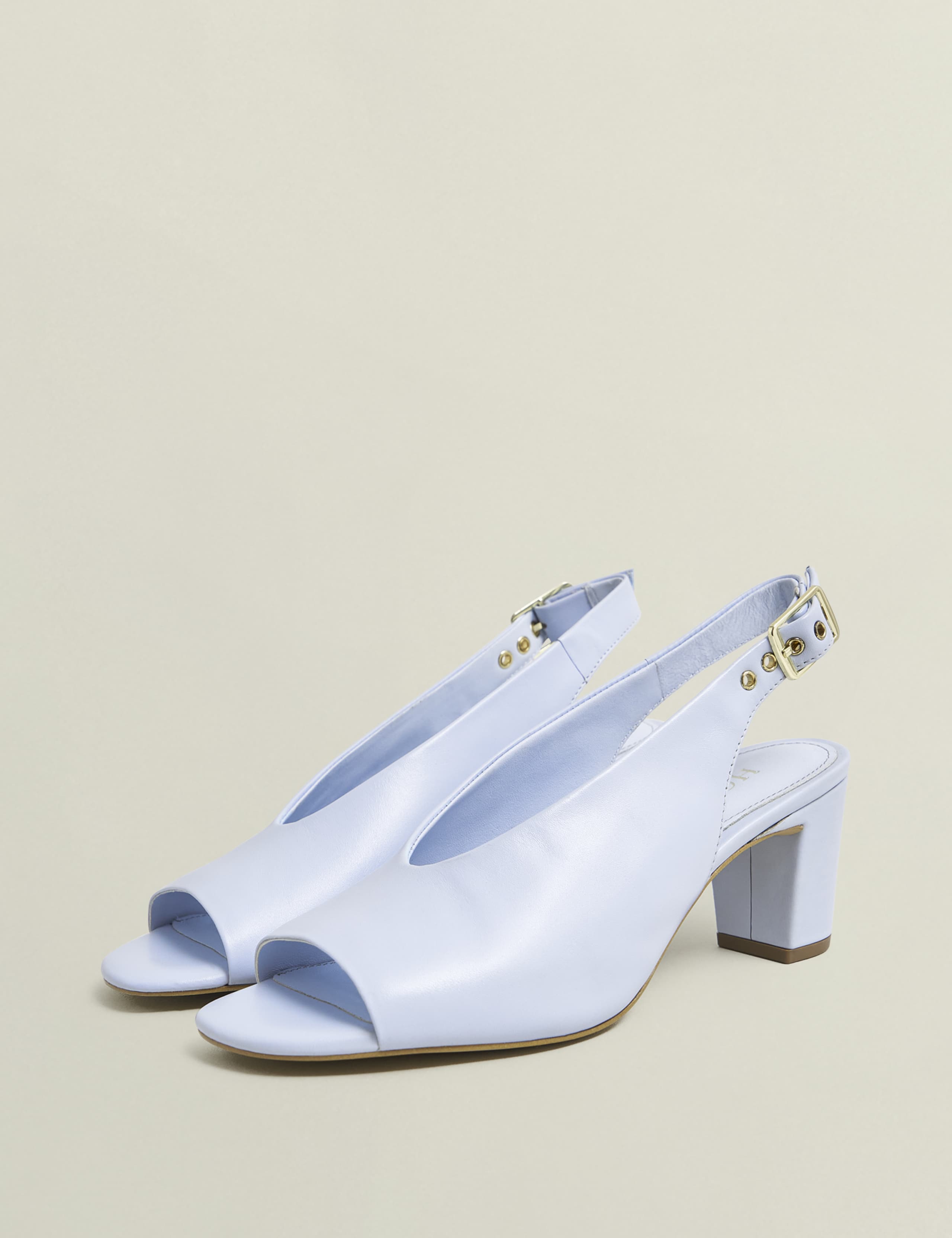 Leather Ankle Strap Block Heel Sandals 4 of 6
