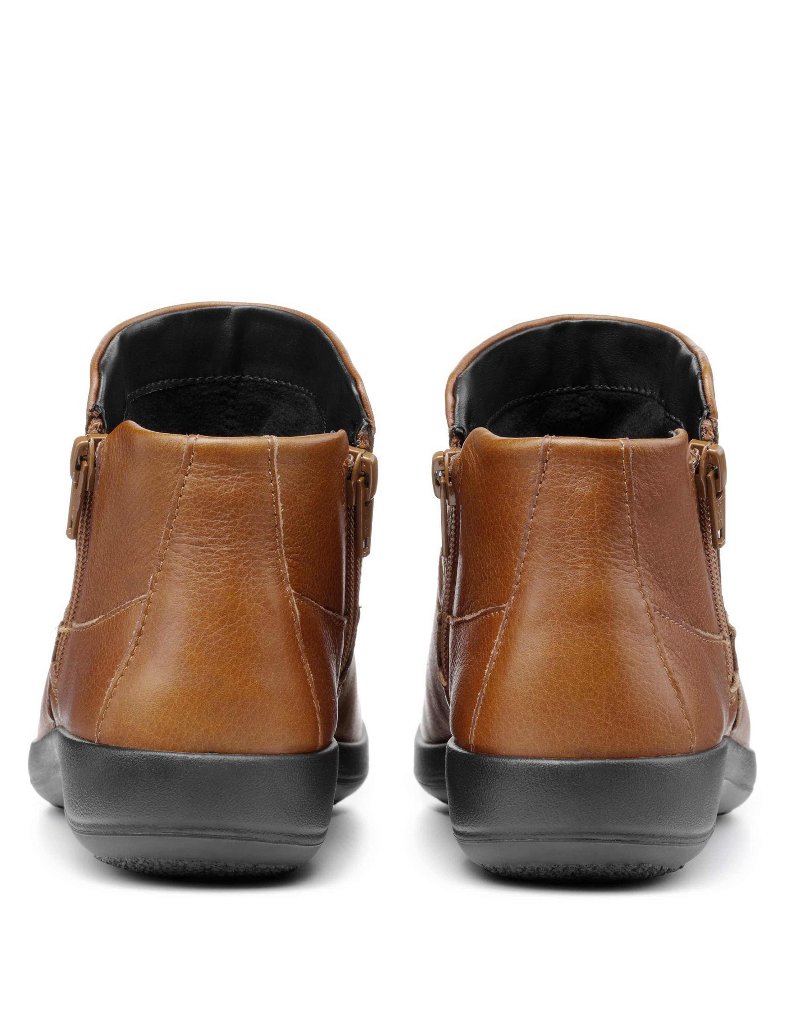 Leather Flat Ankle Boots 2 of 3