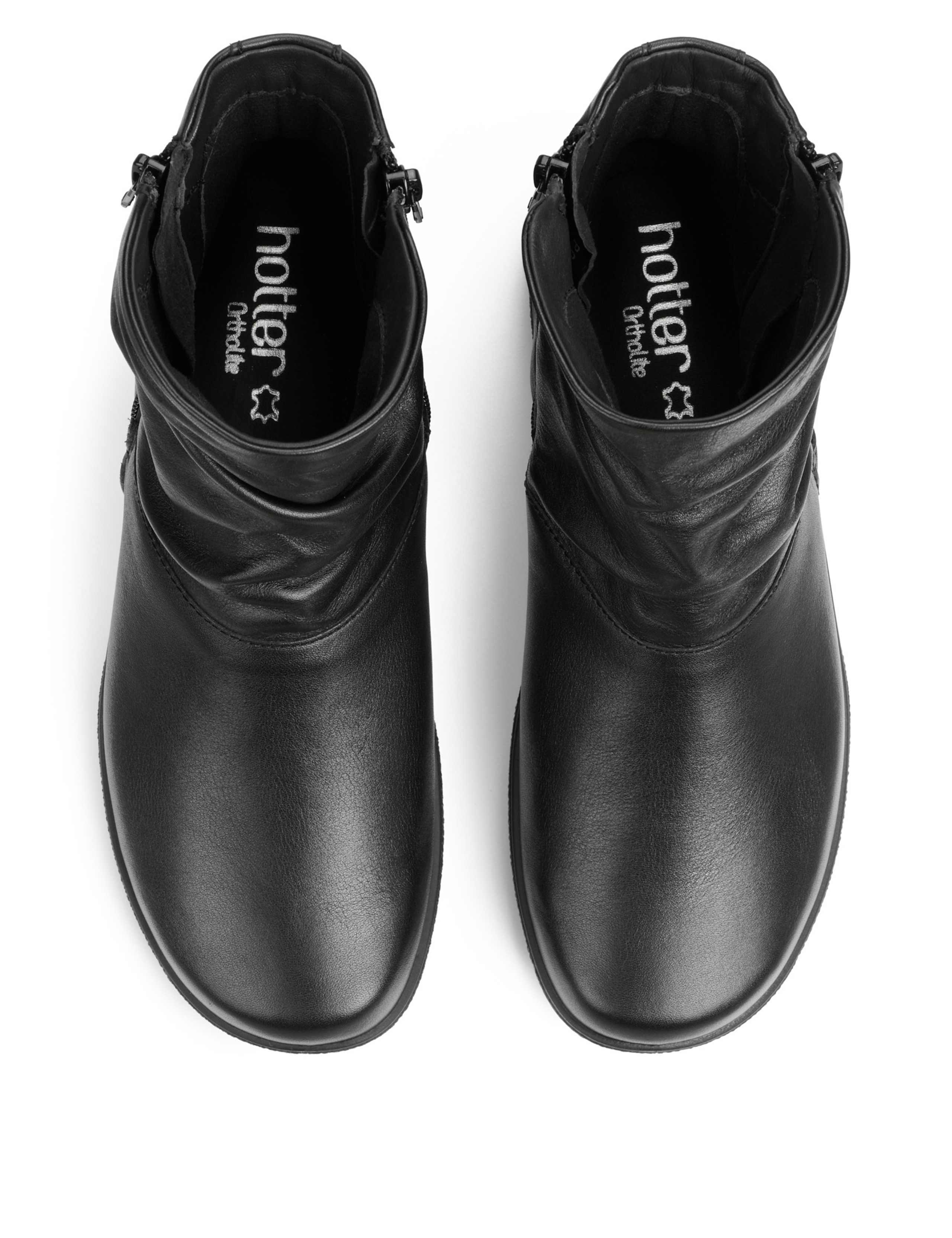 Whisper Leather Flat Ankle Boots 3 of 3