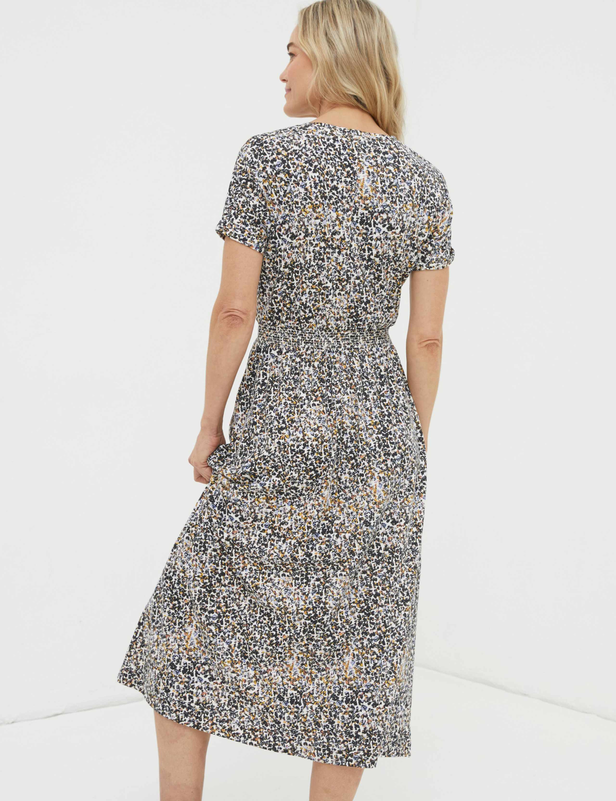 Jersey Printed Midi Waisted T-Shirt Dress | FatFace | M&S