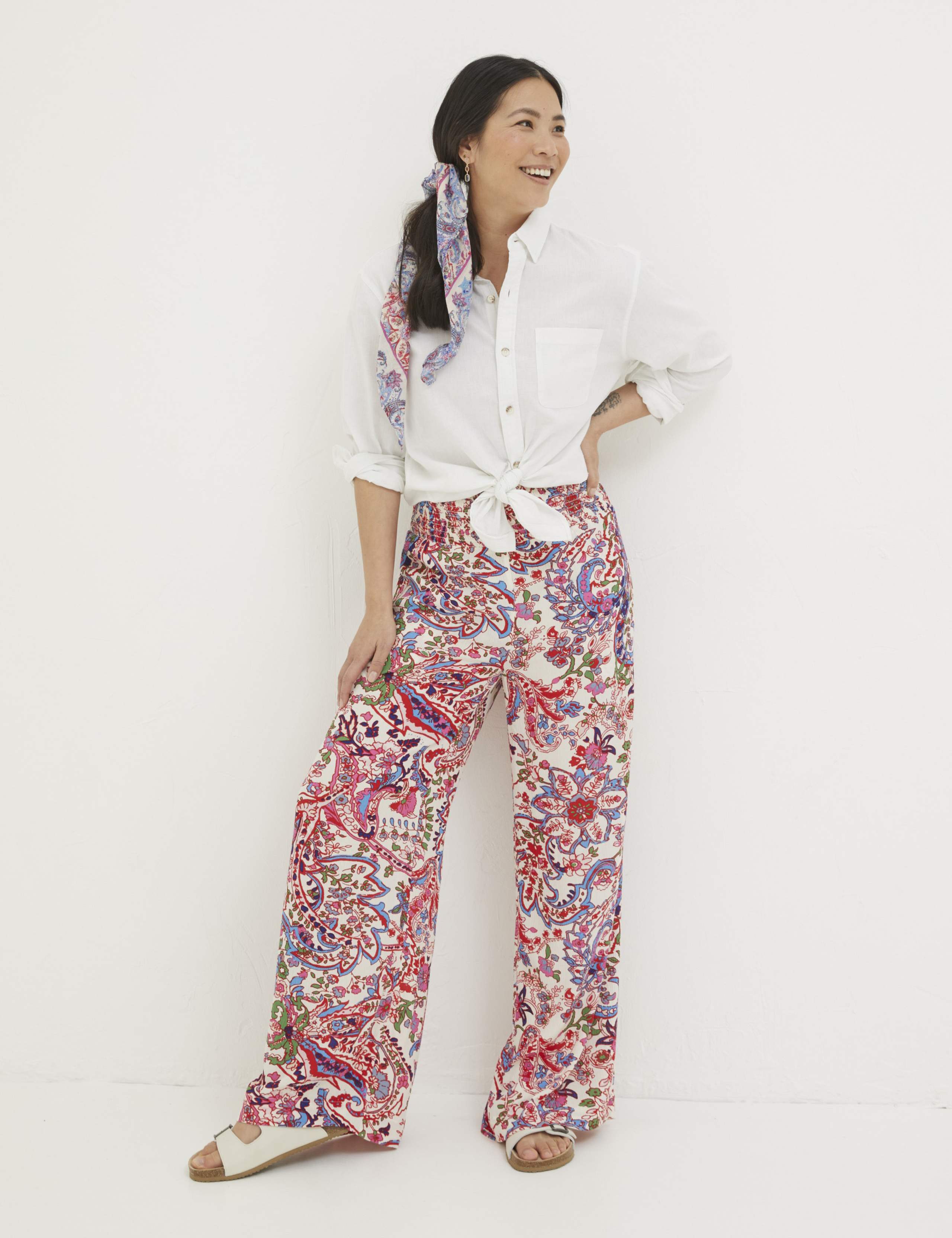 Floral Wide Leg Trousers 1 of 6