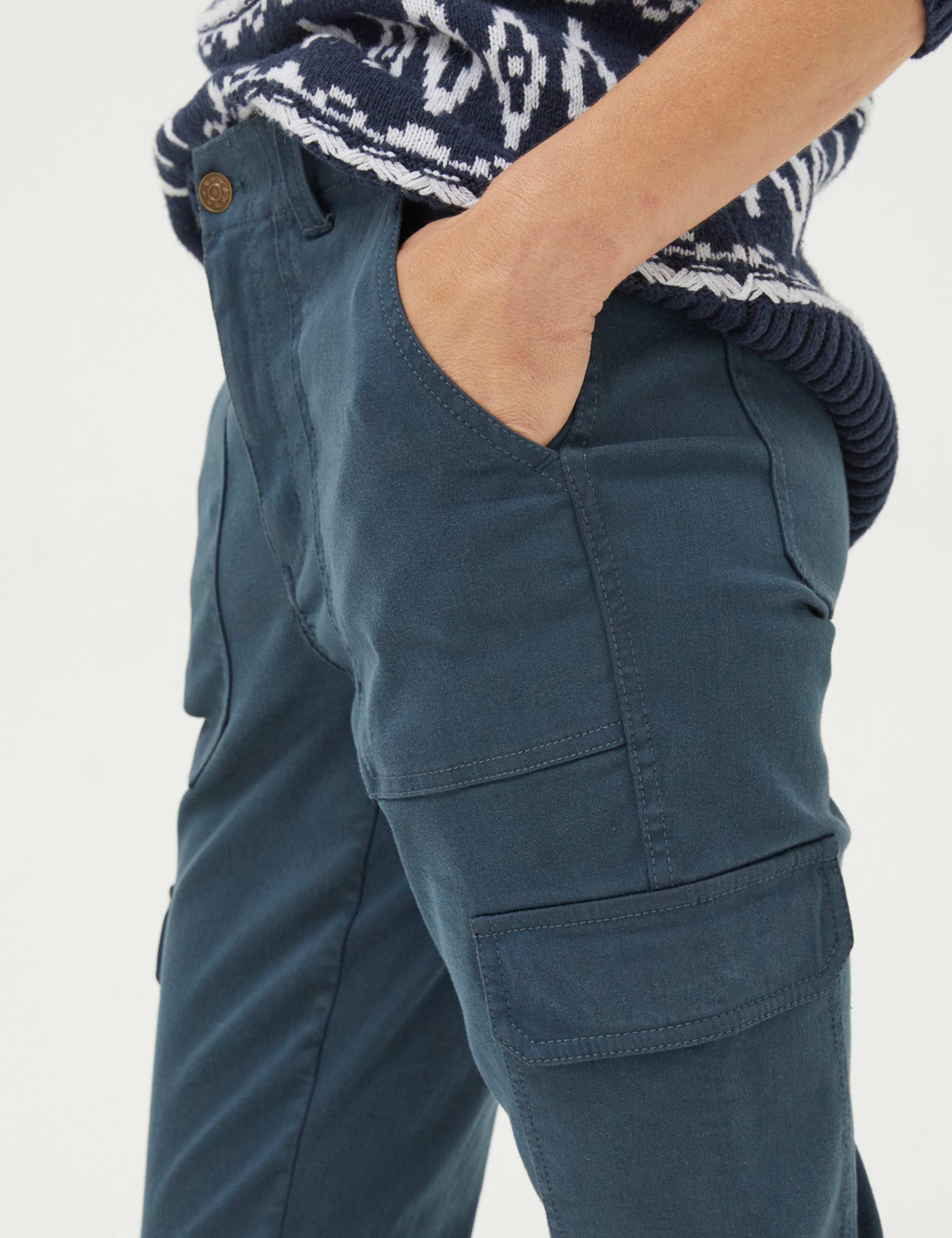 Cotton Rich Cargo Cuffed Trousers 5 of 5