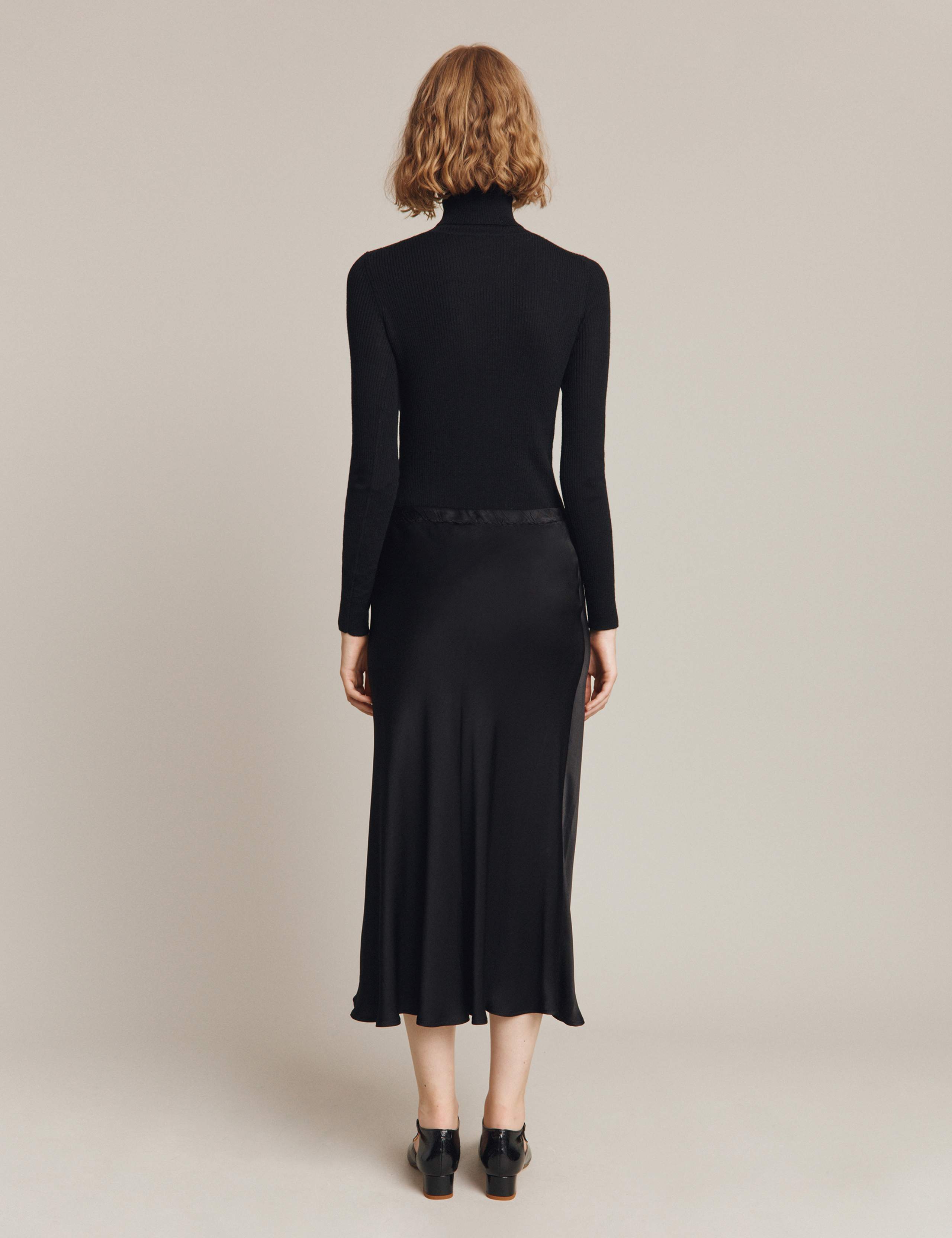 Satin Midi Slip Skirt 3 of 4
