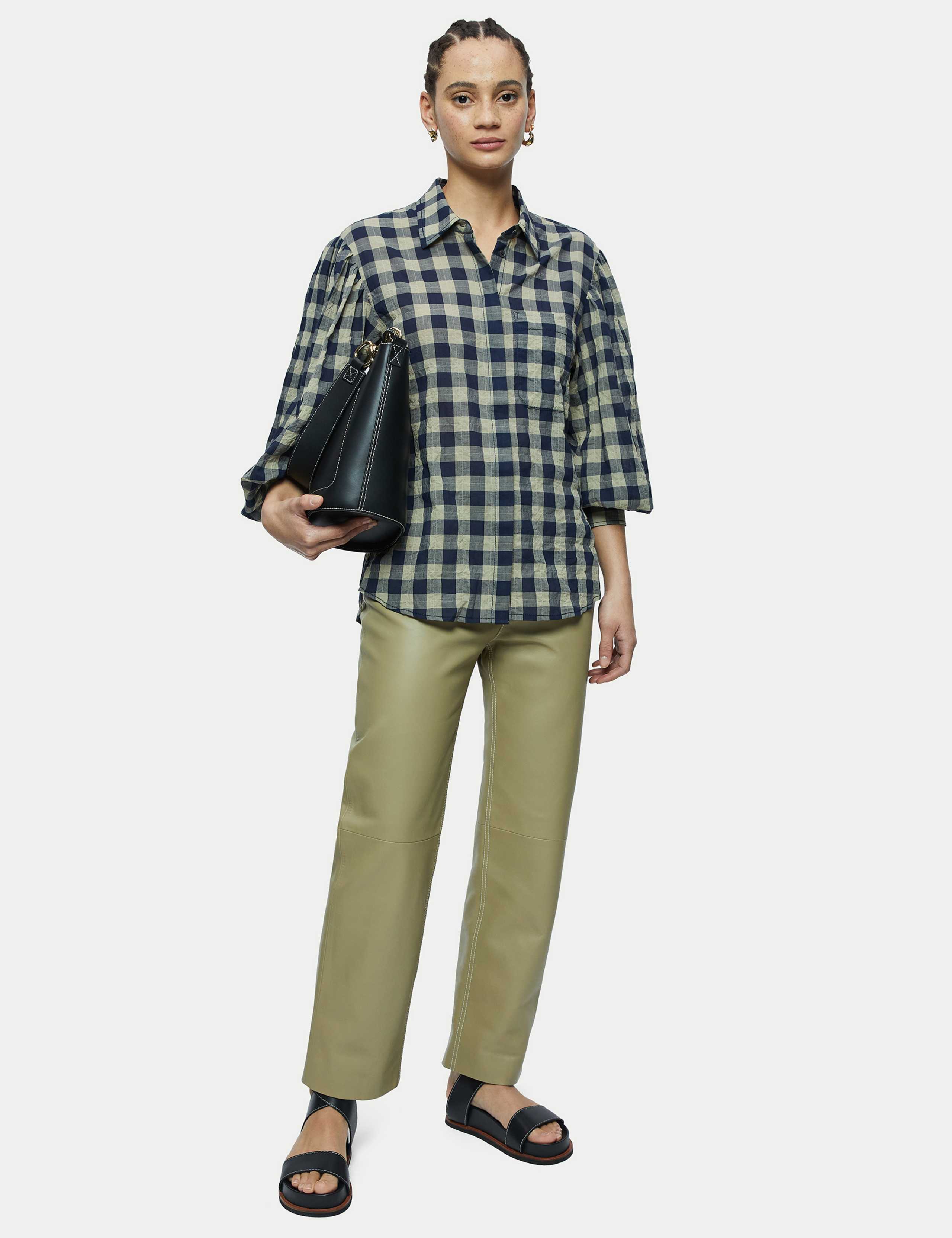 Cotton Rich Checked Long Sleeve Shirt 3 of 4