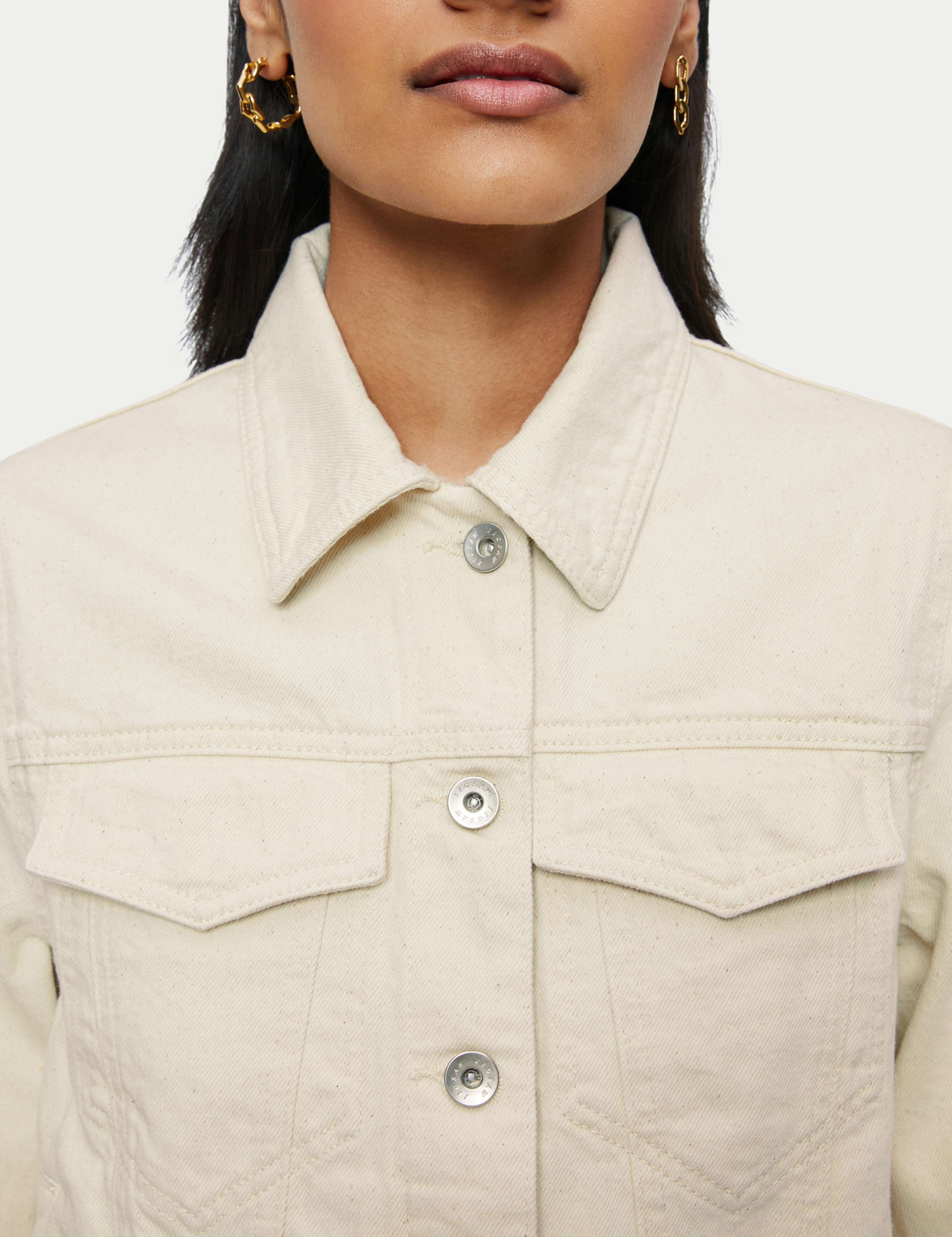 Denim Collared Short Jacket 2 of 3