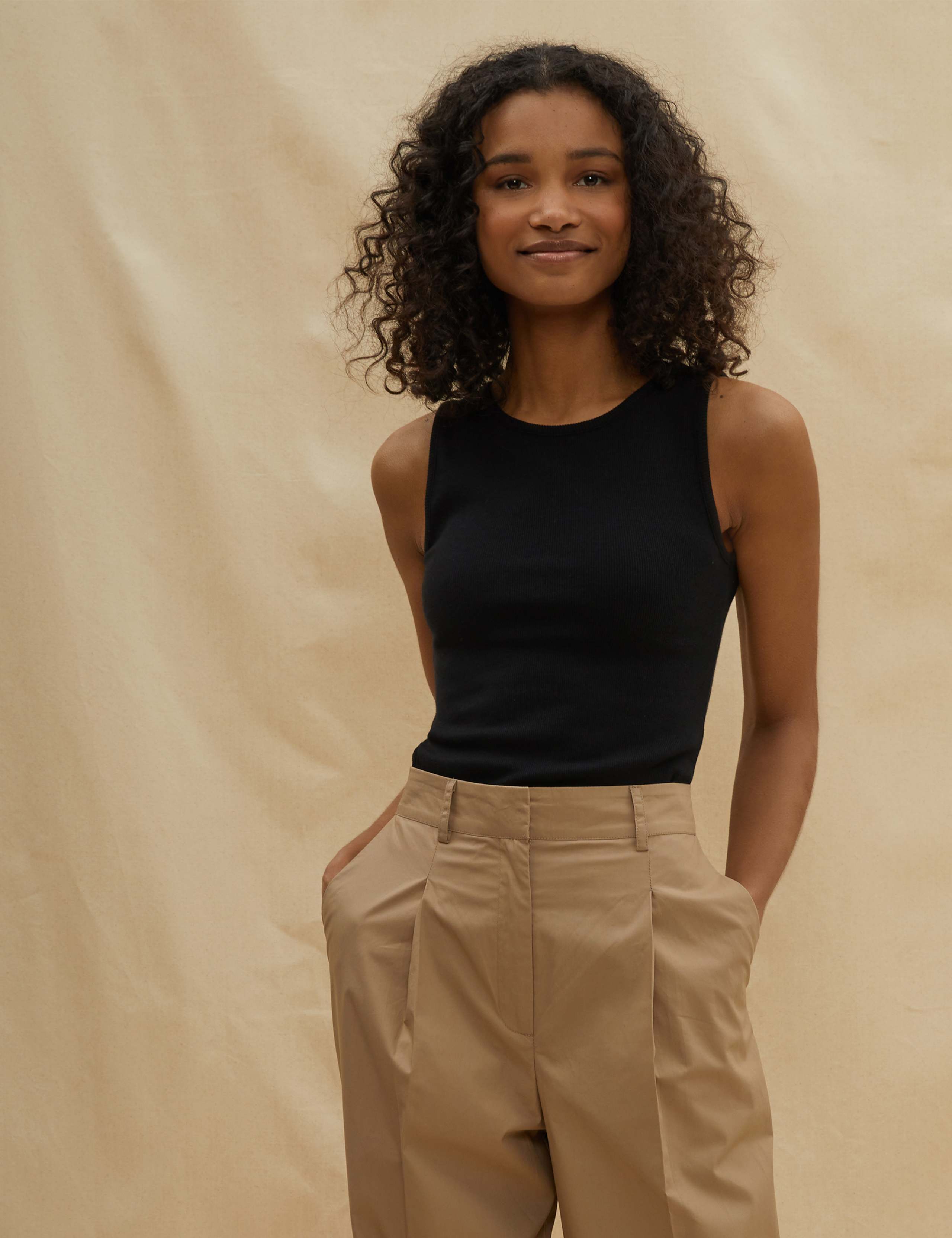 Cotton Rich Ribbed Racer Back Vest 1 of 3