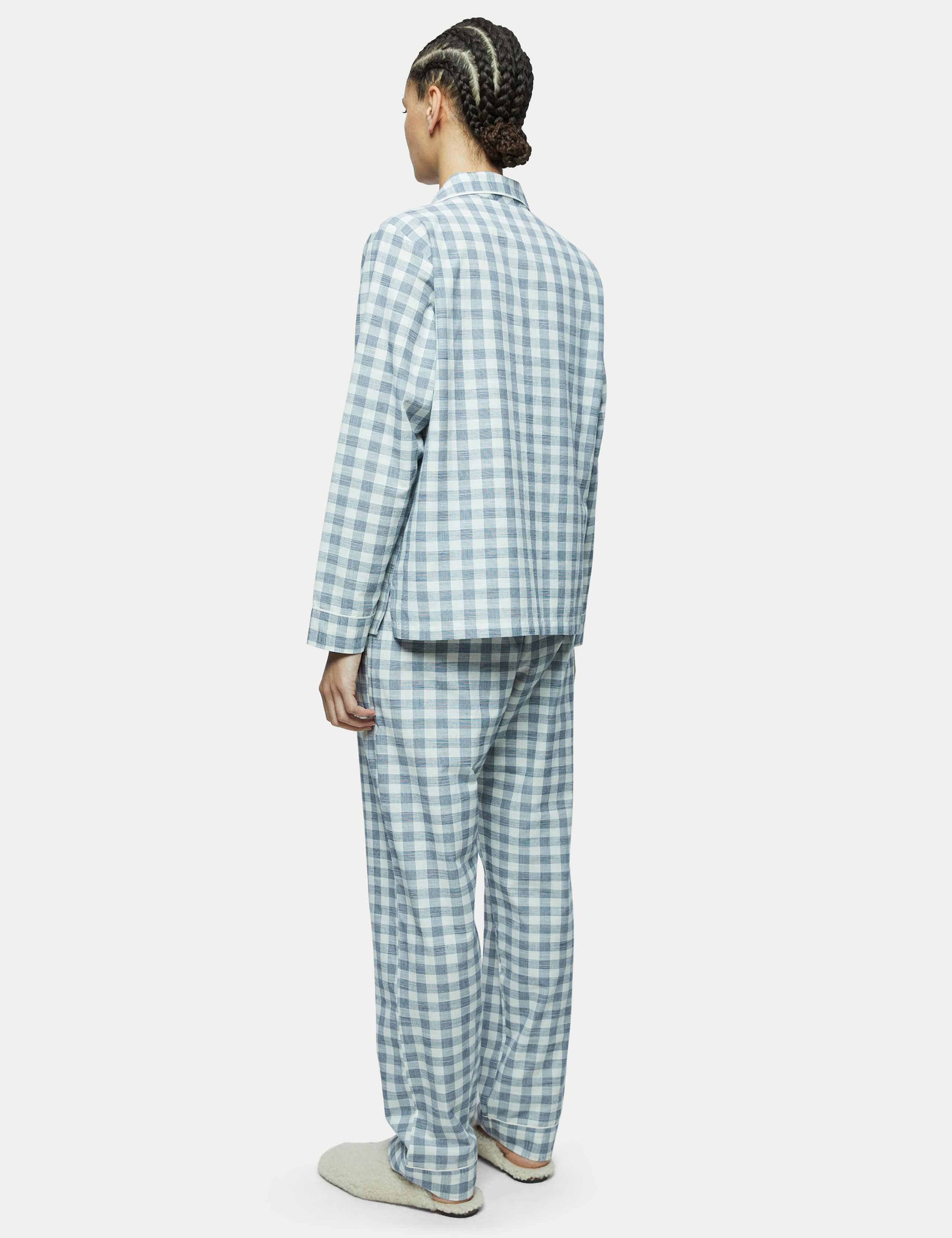 Pure Cotton Checked Pyjama Set 4 of 4