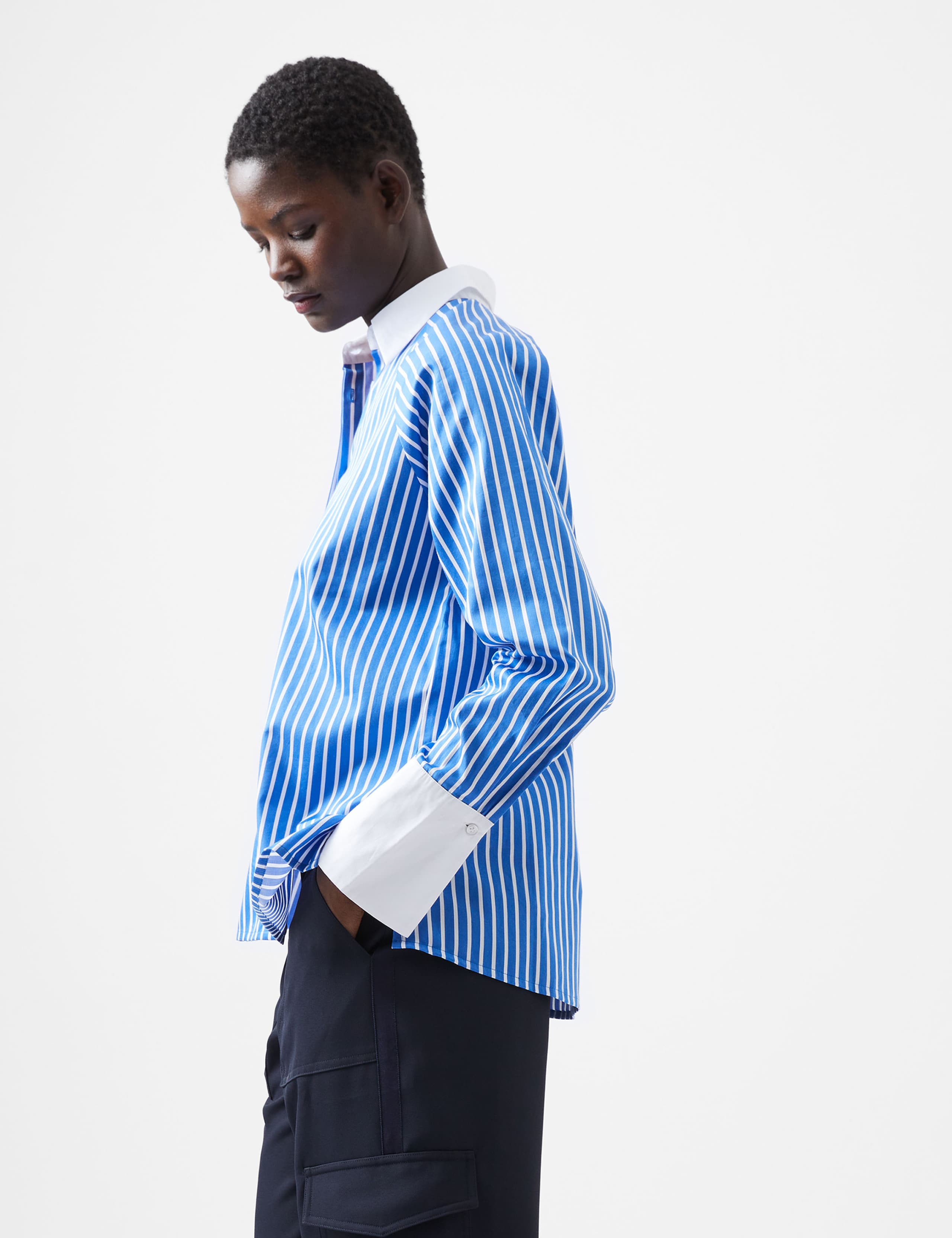 Pure Cotton Striped Collared Shirt 4 of 4