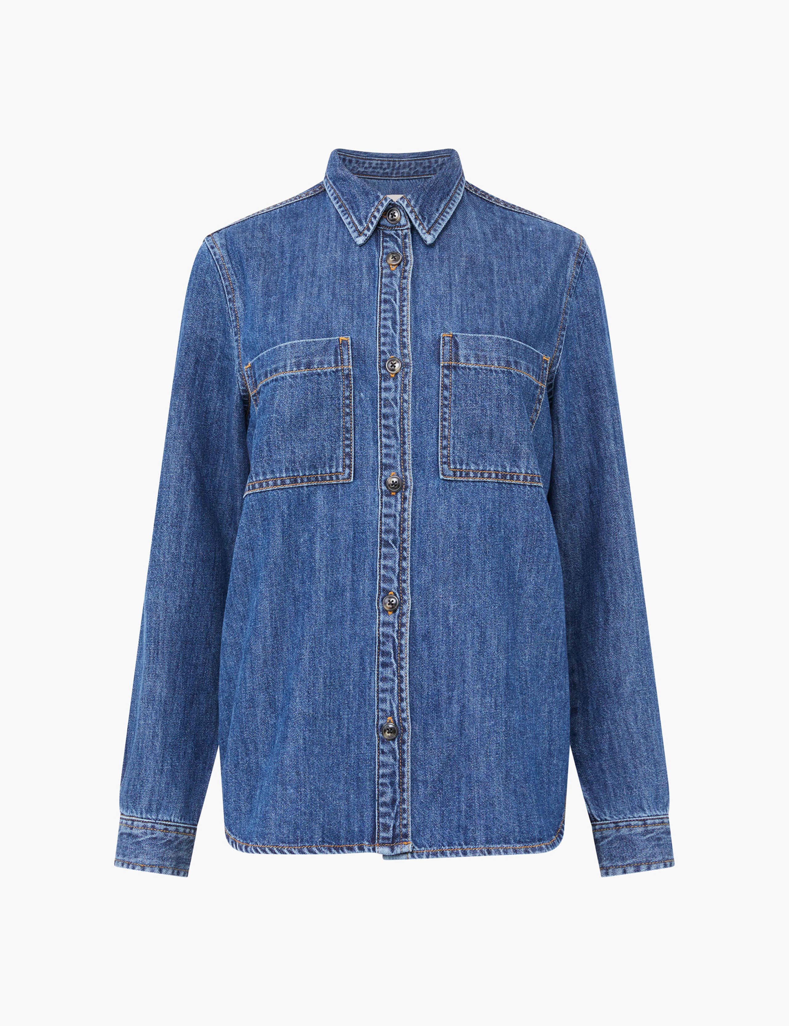 Denim Collared Relaxed Shirt 2 of 4