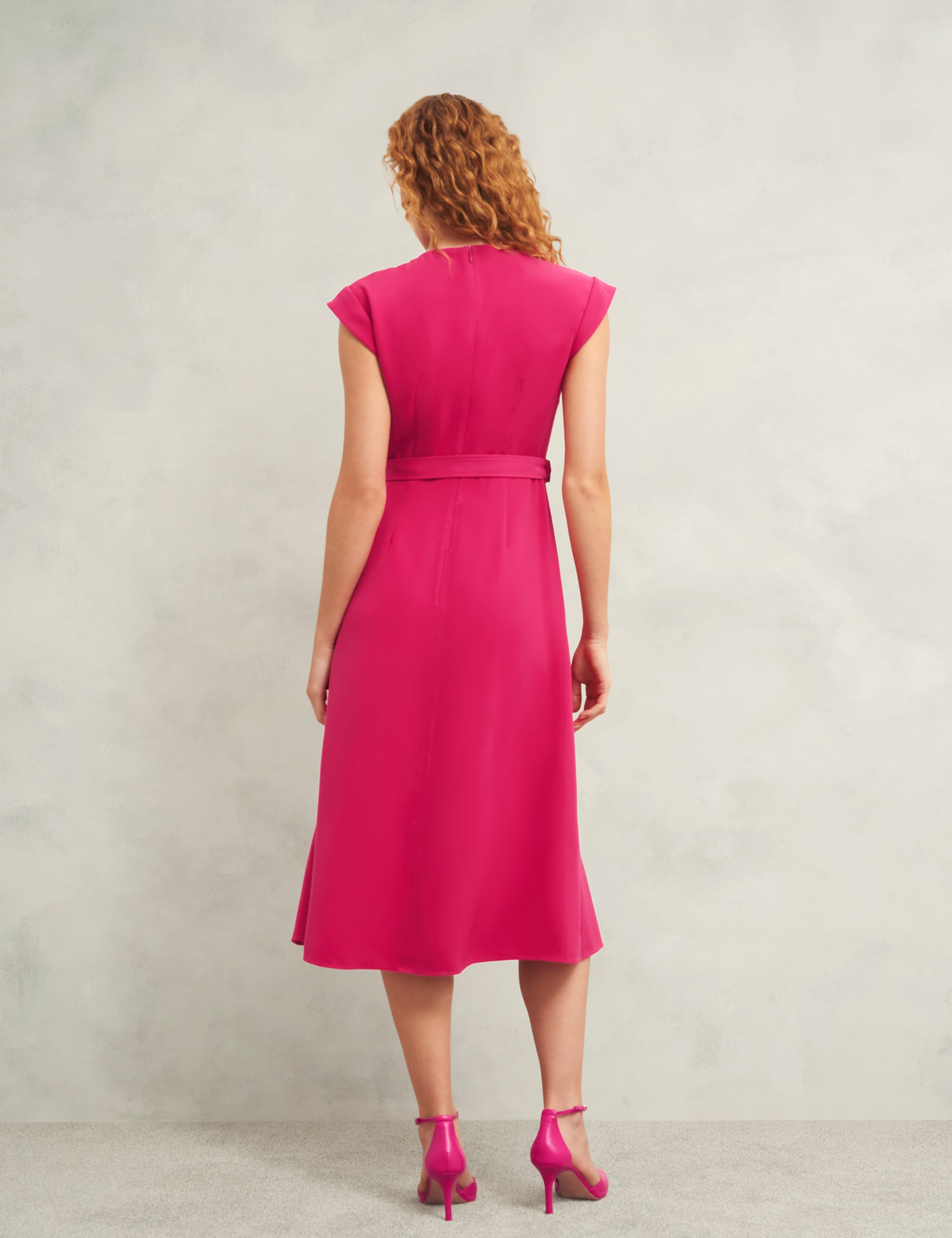 Belted Midi Skater Dress 4 of 4
