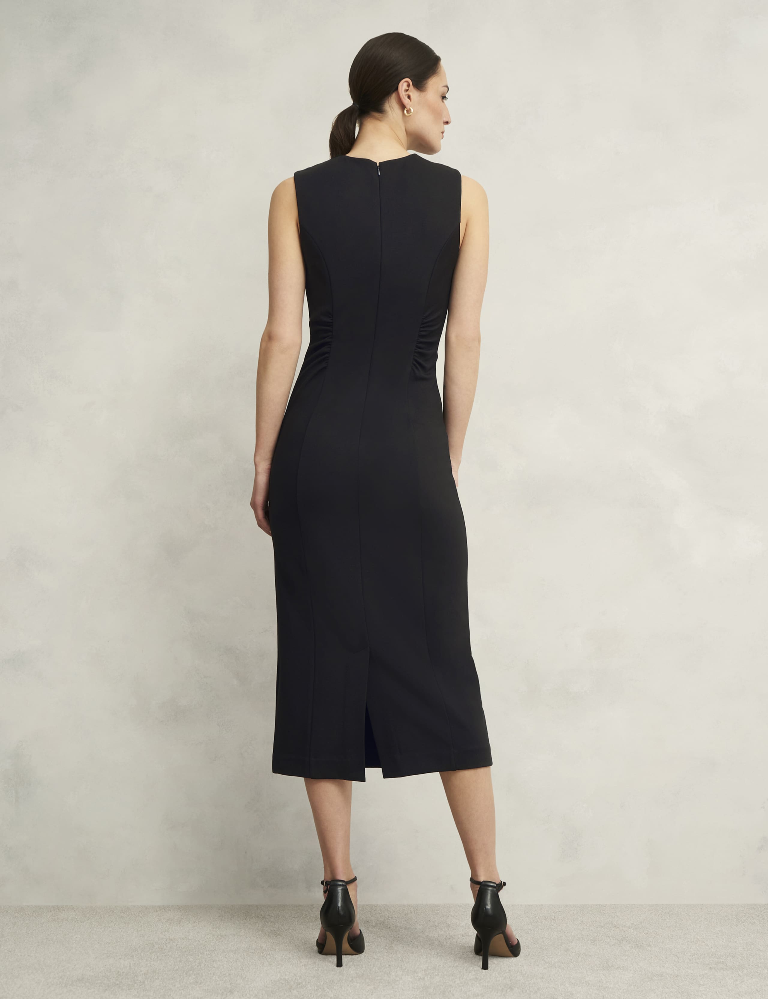 Hazel Ponte Round Neck Midi Bodycon Dress 3 of 6