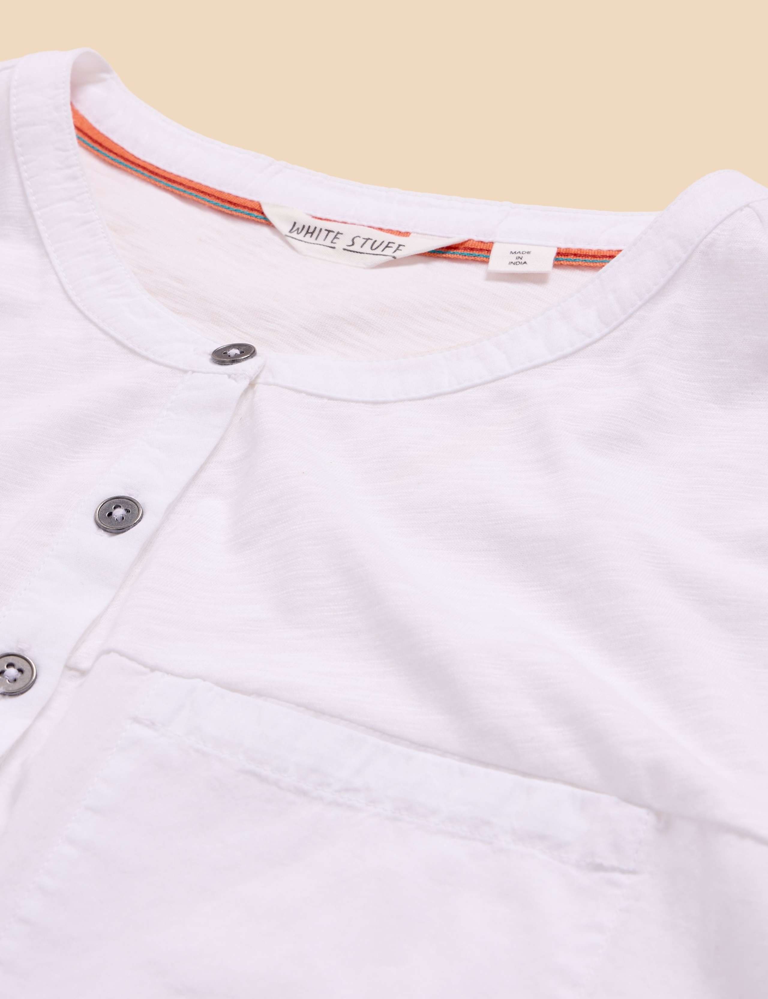 Pure Cotton Crew Neck Button Through Shirt 6 of 6