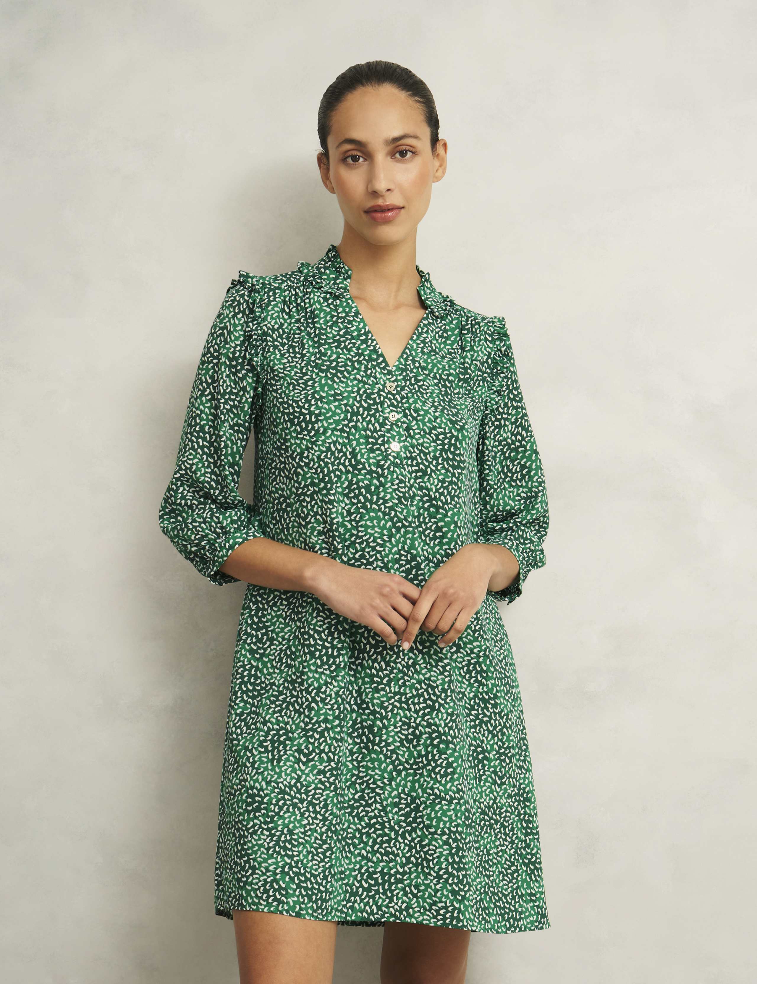 Laurel Printed V-Neck Mini Shift Dress 3 of 7