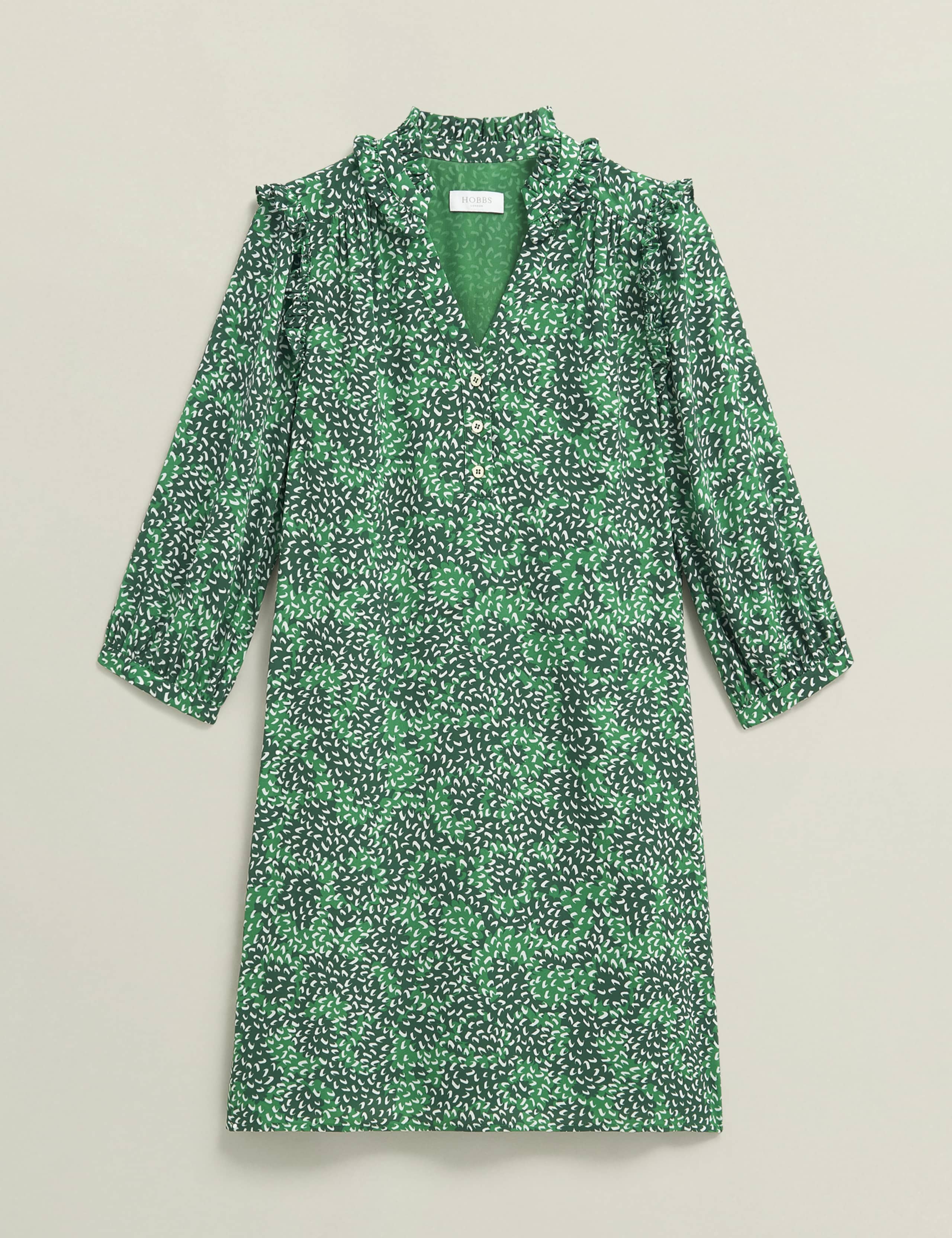 Laurel Printed V-Neck Mini Shift Dress 2 of 7
