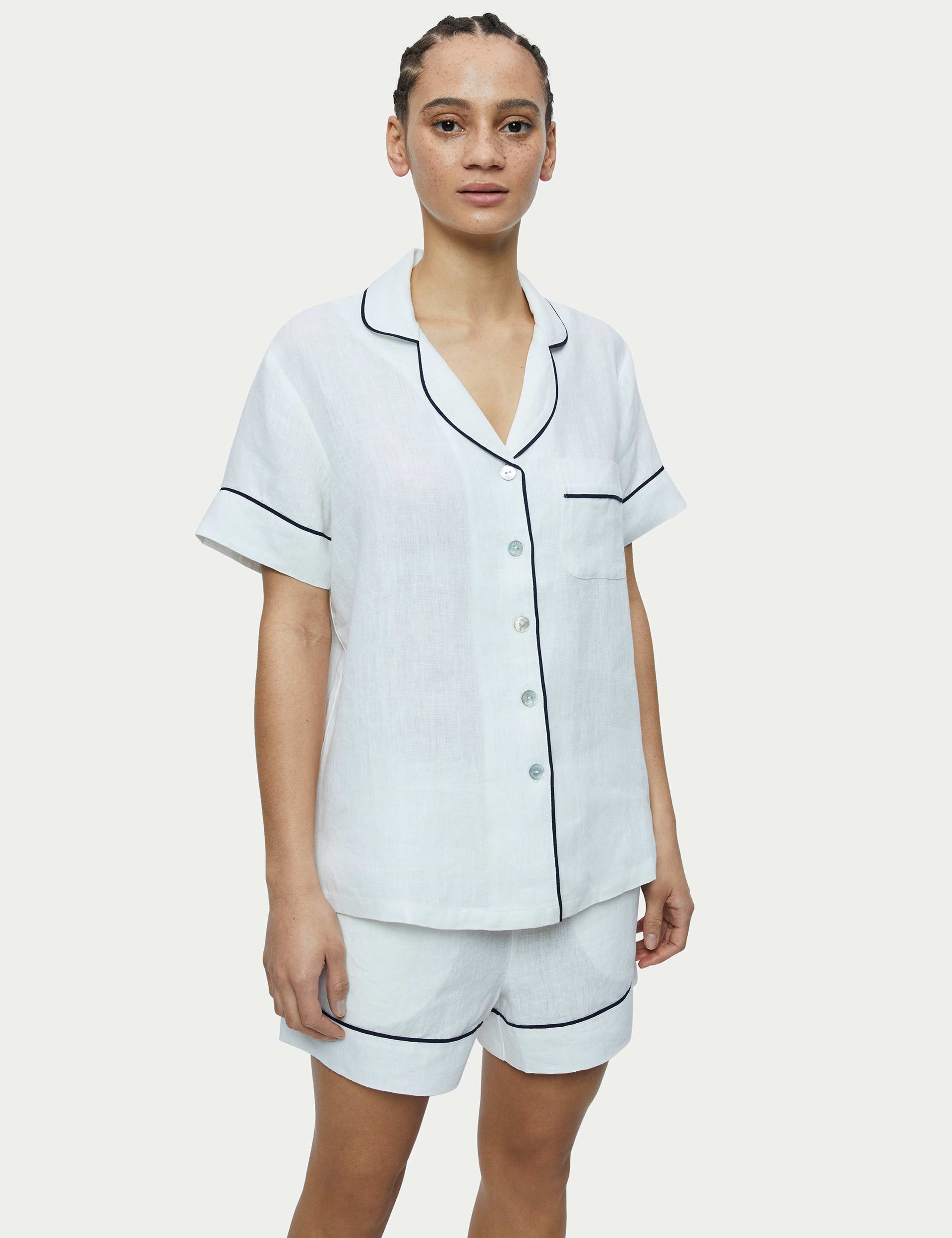 Pure Linen Short Pyjama Set 1 of 4