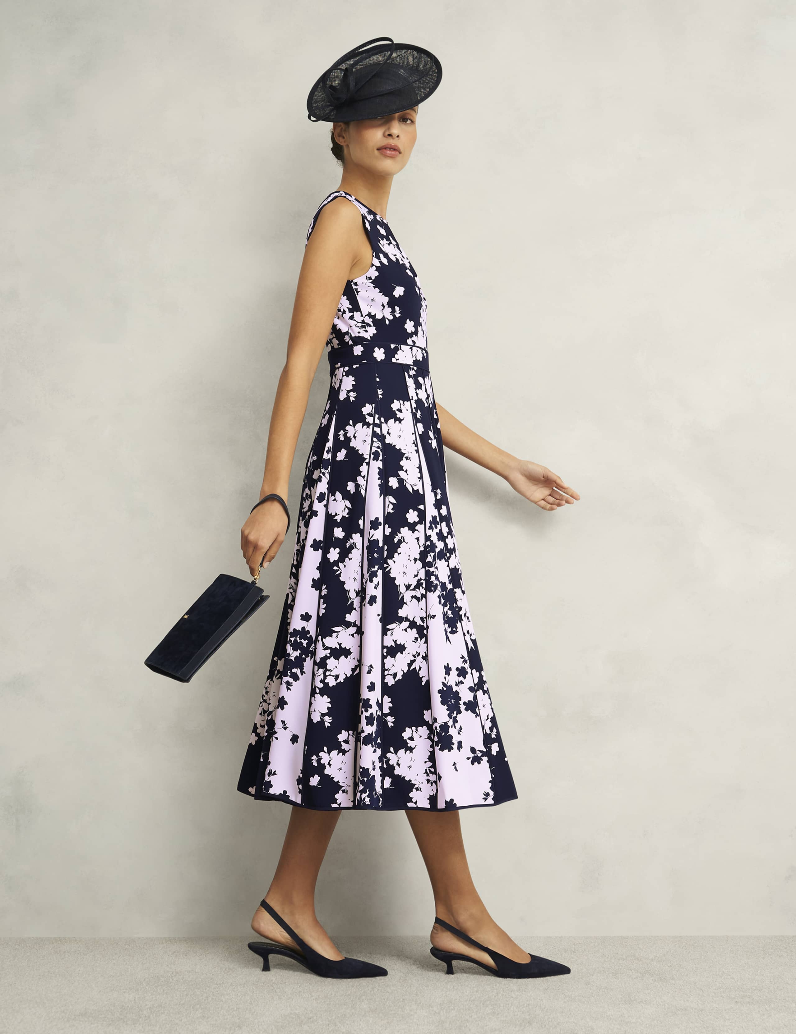 Angelica Floral Knee Length Skater Dress 7 of 8