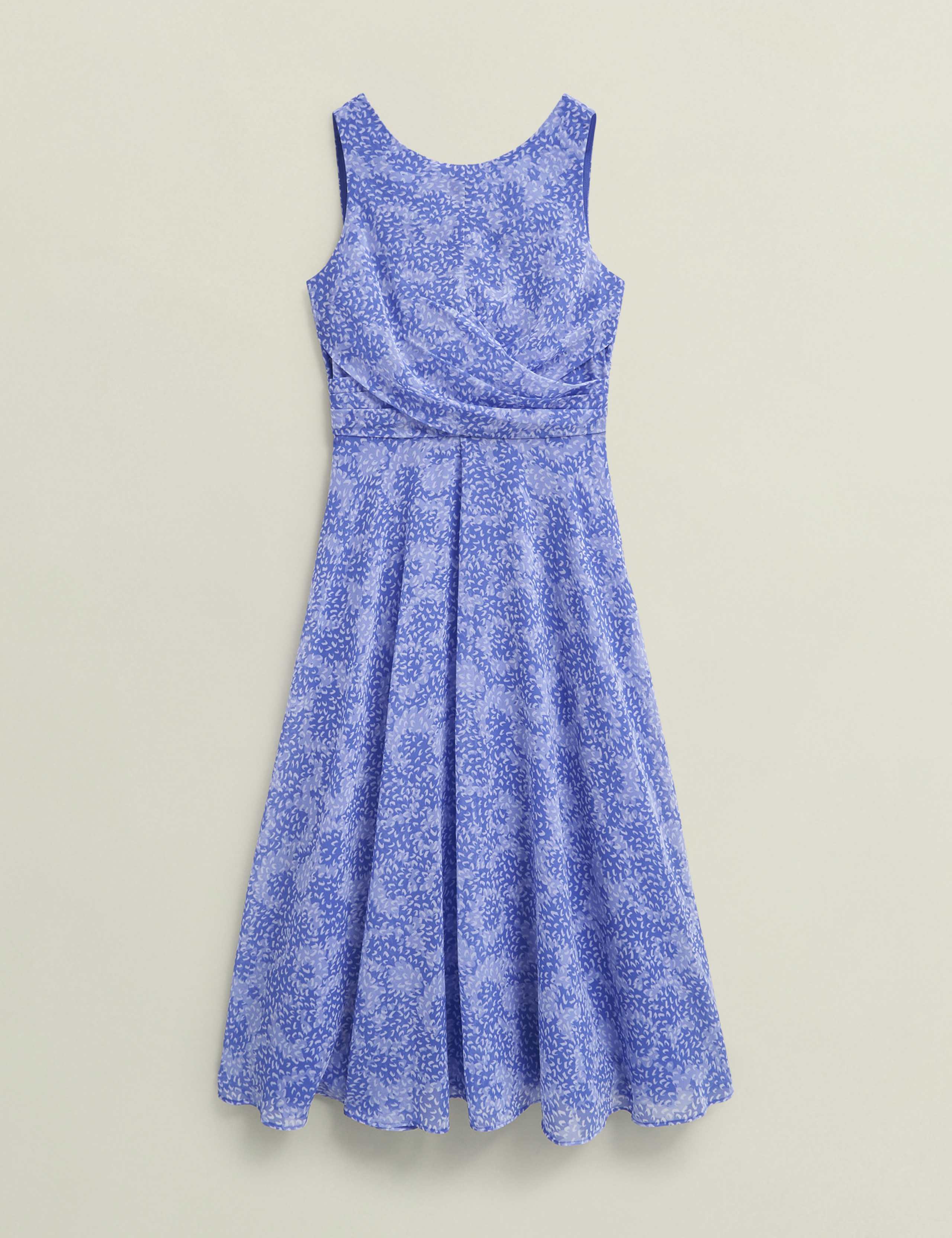 Printed Round Neck Midi Skater Dress 2 of 9